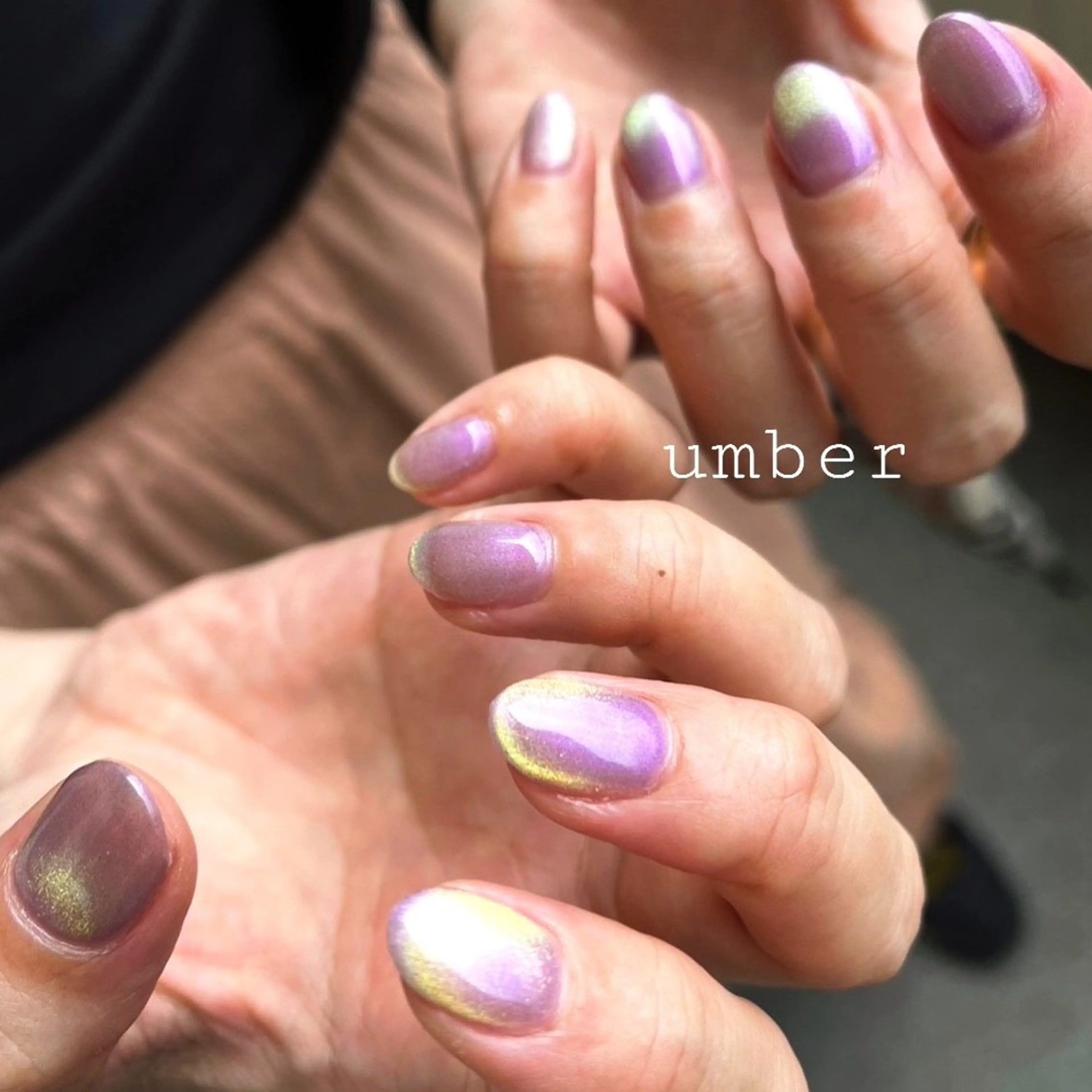 ネイル マグネットネイル ハンドネイル umber 三茶1分のネイルデザイン