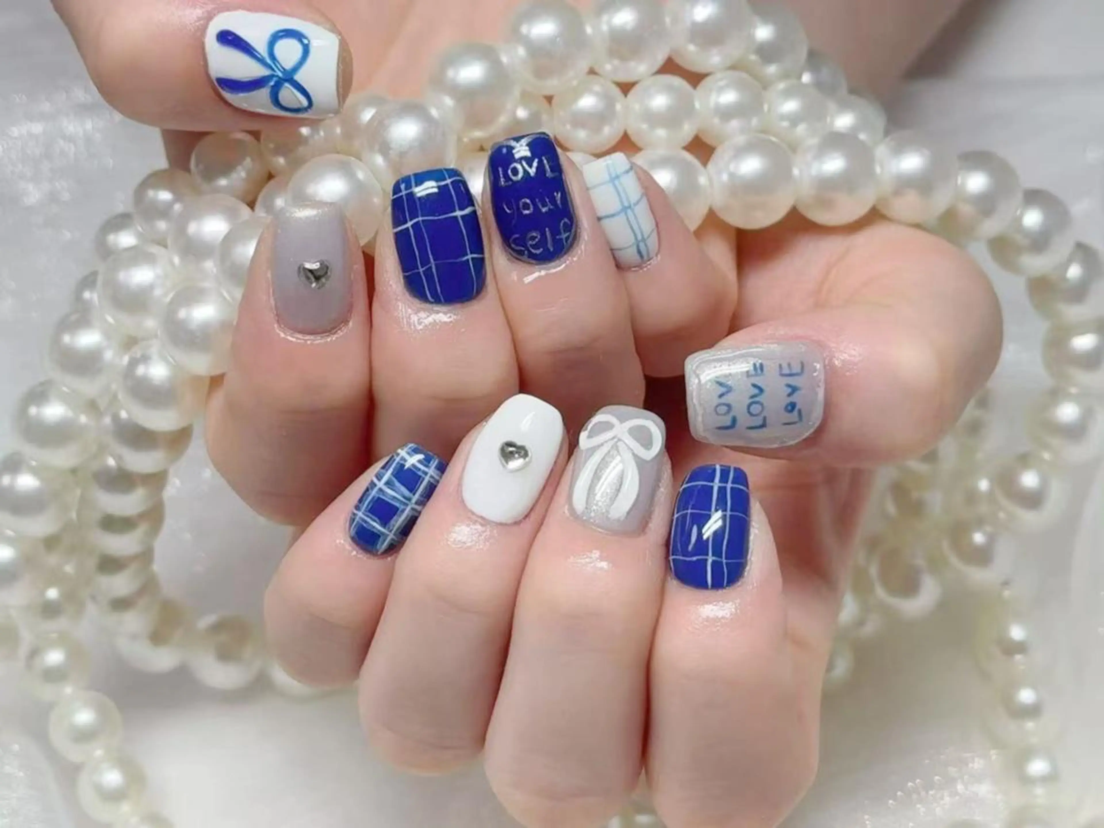 ネイル アートネイル クリアネイル 成人式 長さ出し フラッシュネイル ハンドネイル Ru na🍳のネイルデザイン