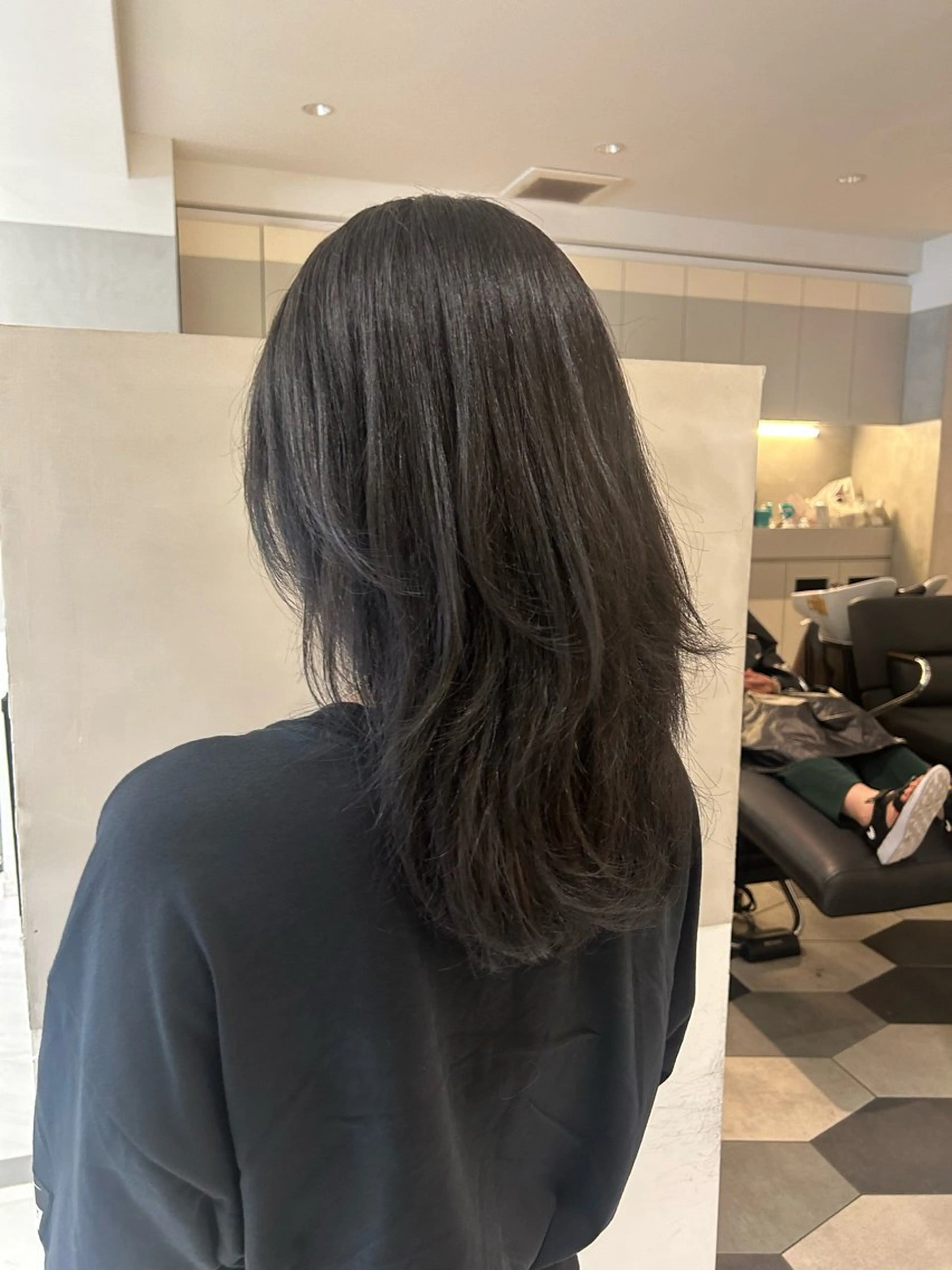 セミロング レイヤーカット カット トリートメント ヘアセット ナチュラル/韓国💎 haruka 💎のヘアスタイル