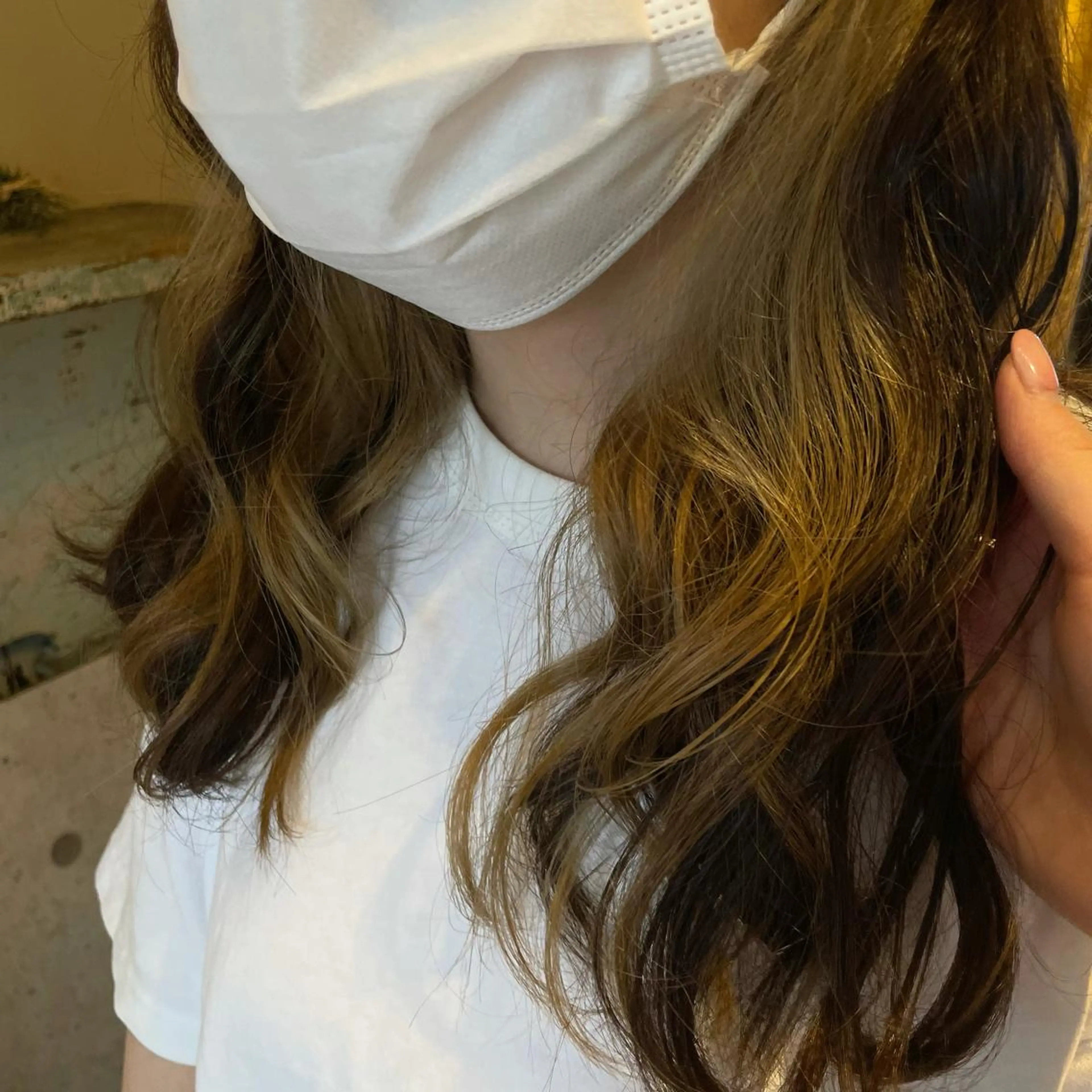 セミロング カラー ヘアカラー トリートメント FERIAあべの KARINのヘアスタイル