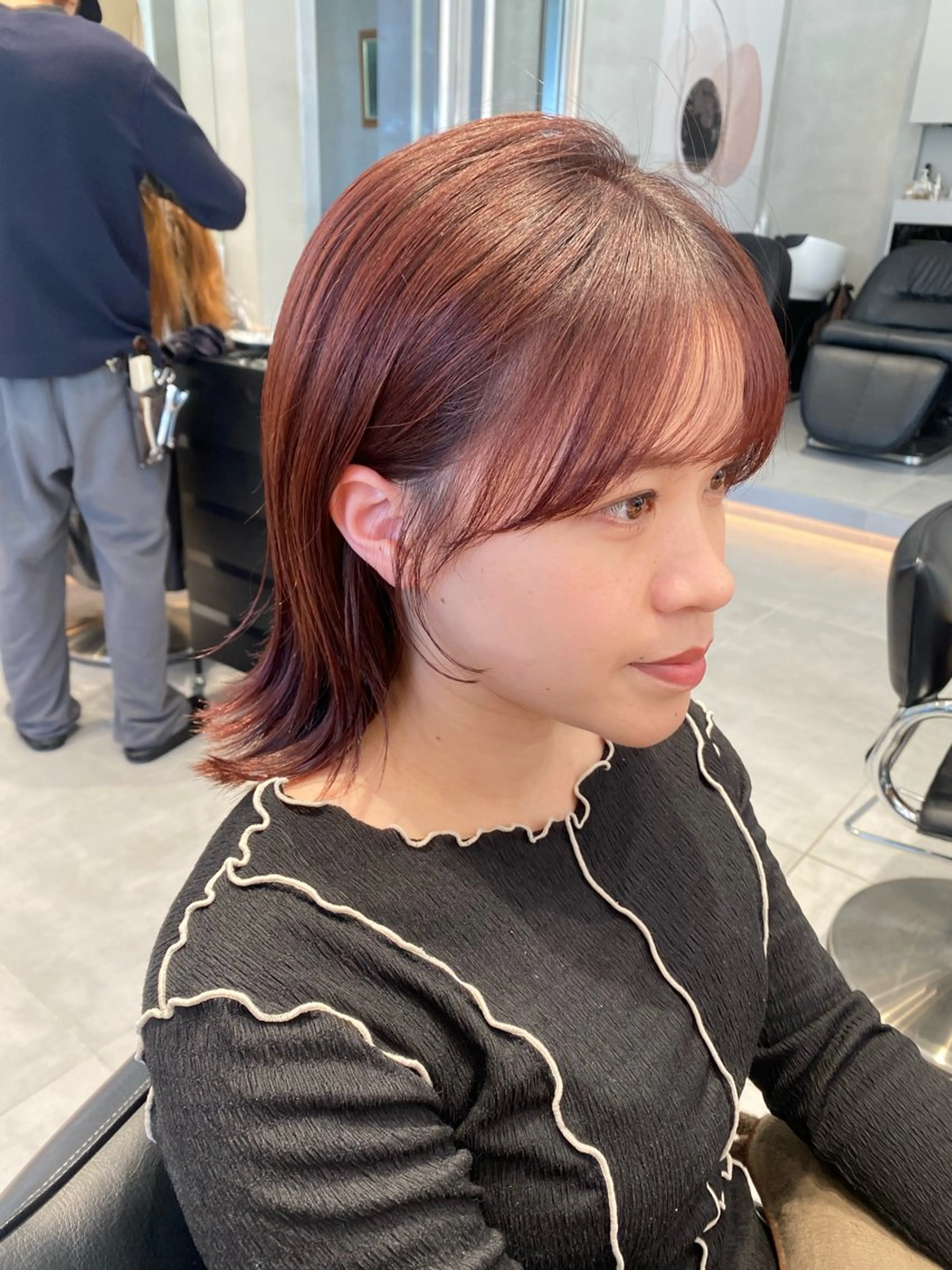 ミディアム カラー カット ヘアカラー トリートメント ヘアセット 🎀韓国レイヤー 🇰🇷mireiのヘアスタイル