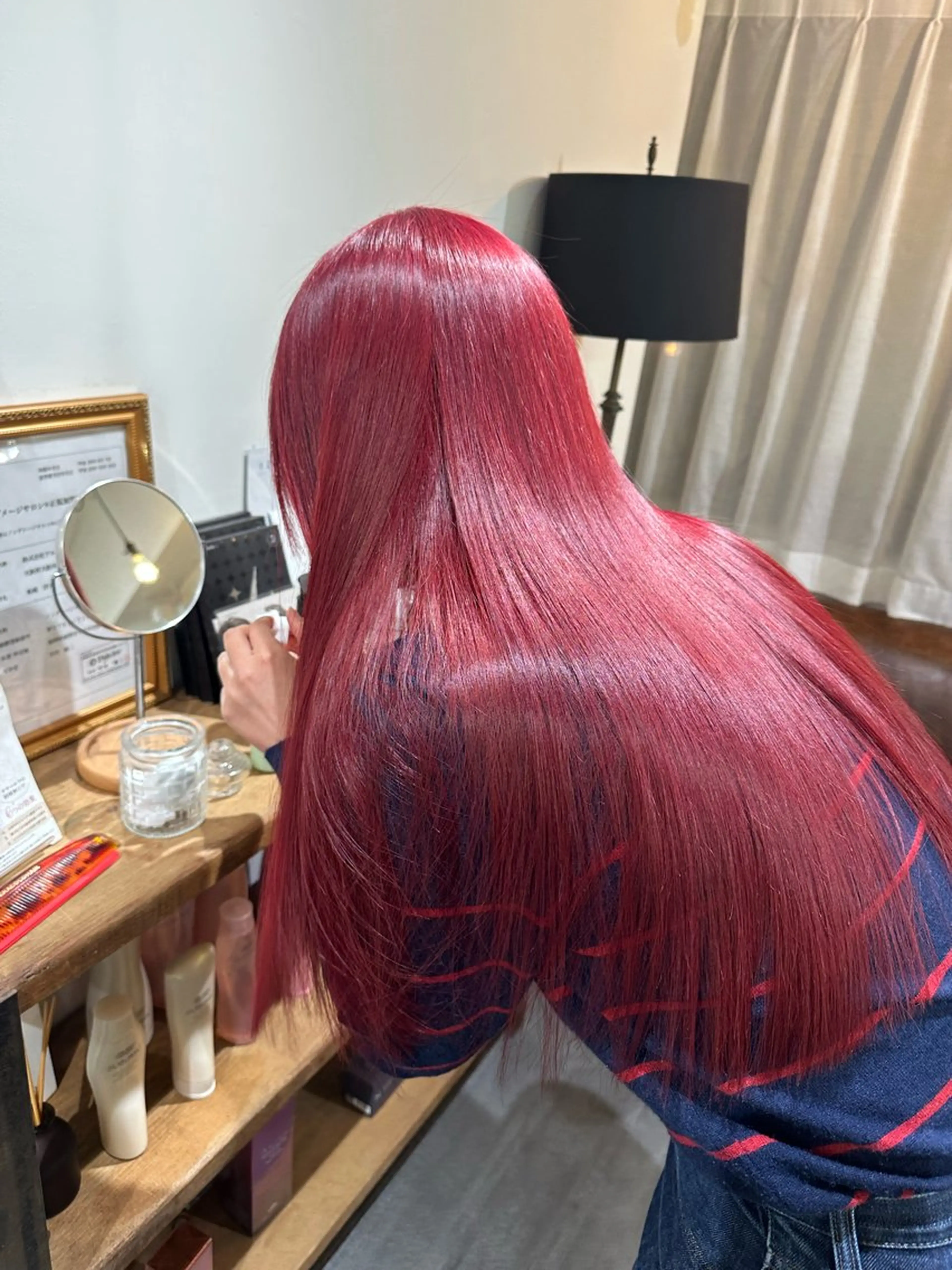 ロング カラー カット ヘアカラー トリートメント 梅田ハイトーン チダ ヒナノのヘアスタイル