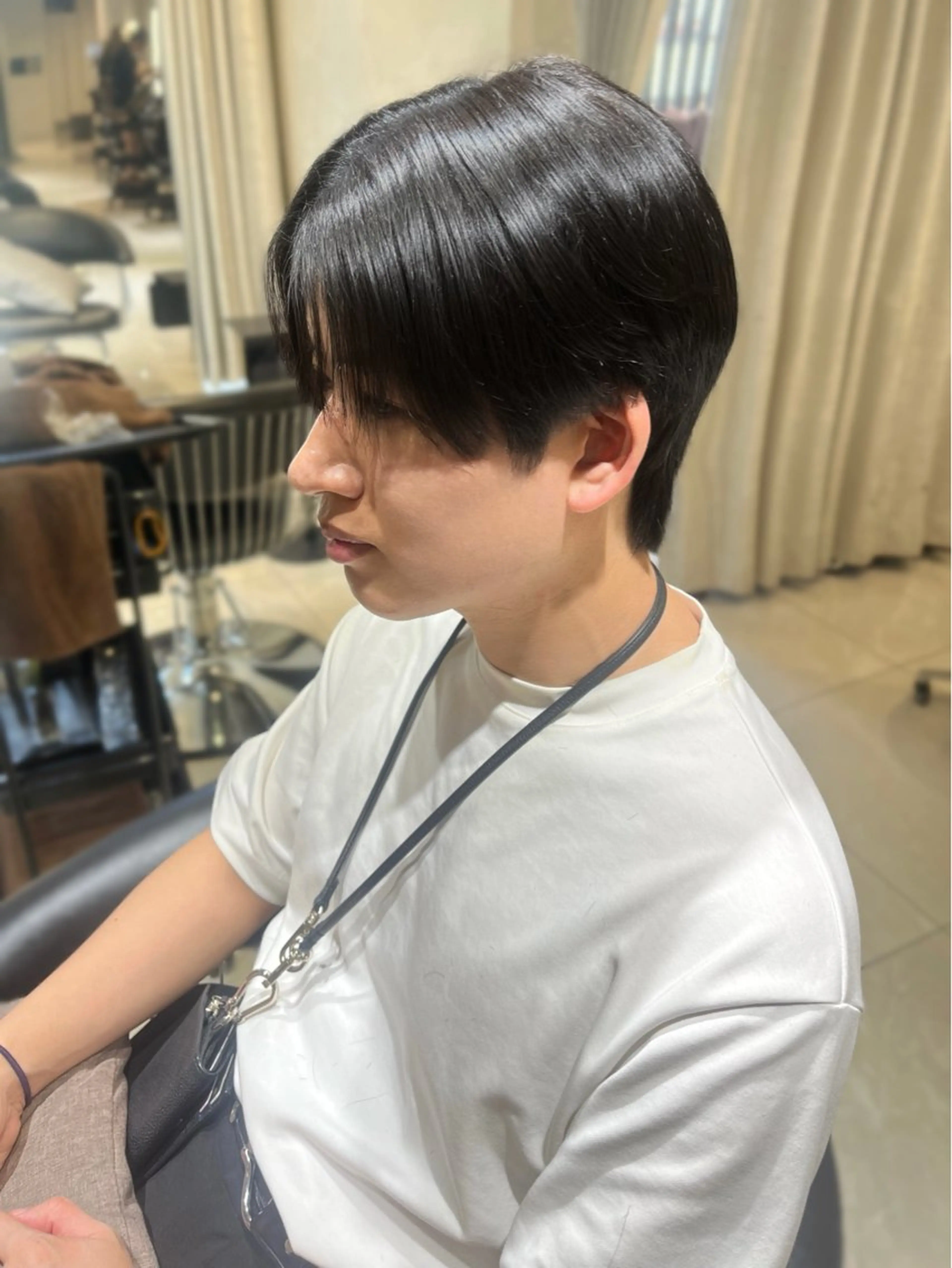 メンズ カット パーマ メンズセンターパート 池袋/wakanaのヘアスタイル