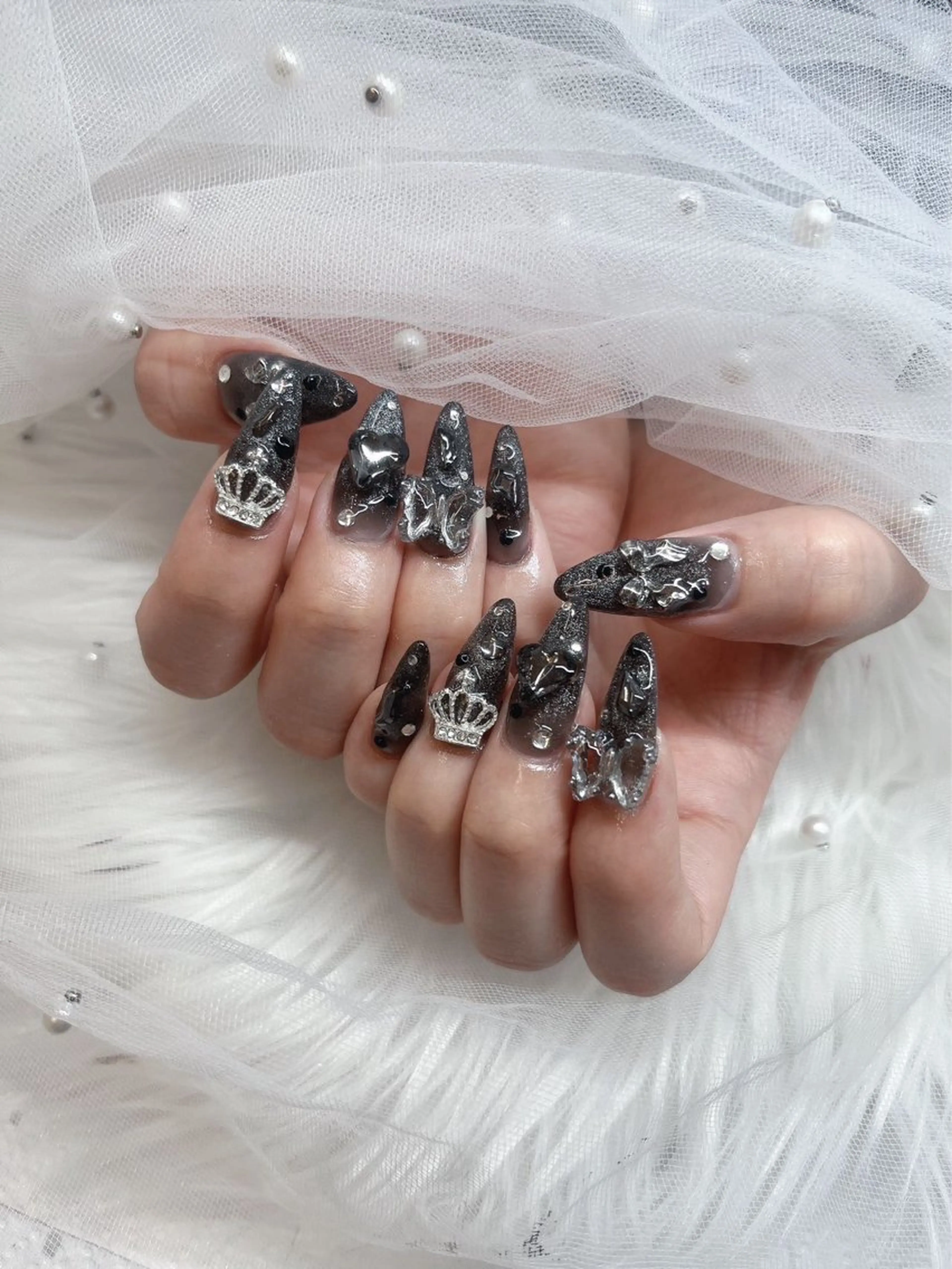 ネイル チークネイル 長さ出し フラッシュネイル フットネイル フレンチネイル ハンドネイル Nikoネイルサロン 上野店のネイルデザイン