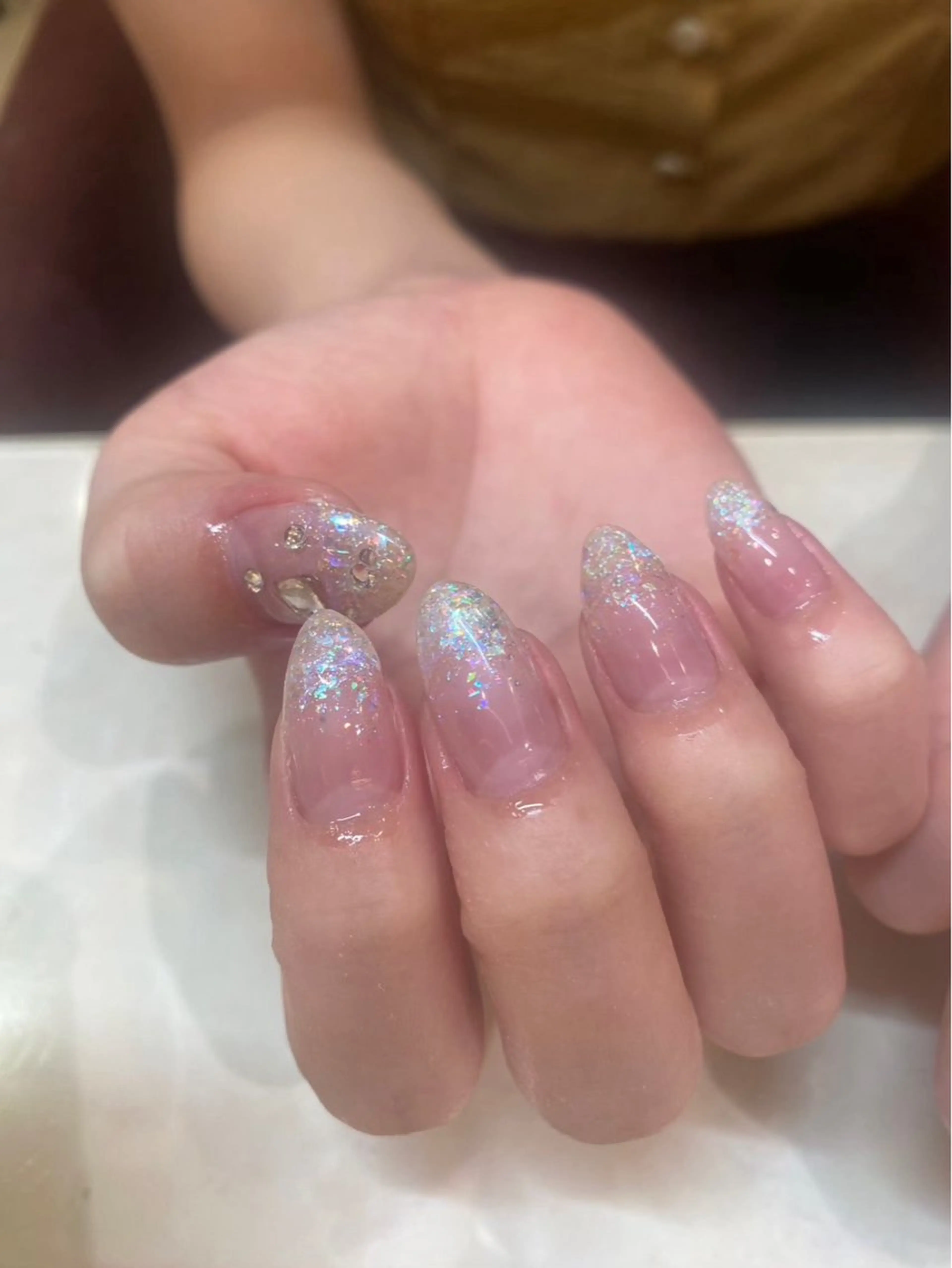 ネイル ジェルネイル グラデーション ラメ(グリッター) ラメグラデーション RomanticColor所属・romantic colorのネイルデザイン