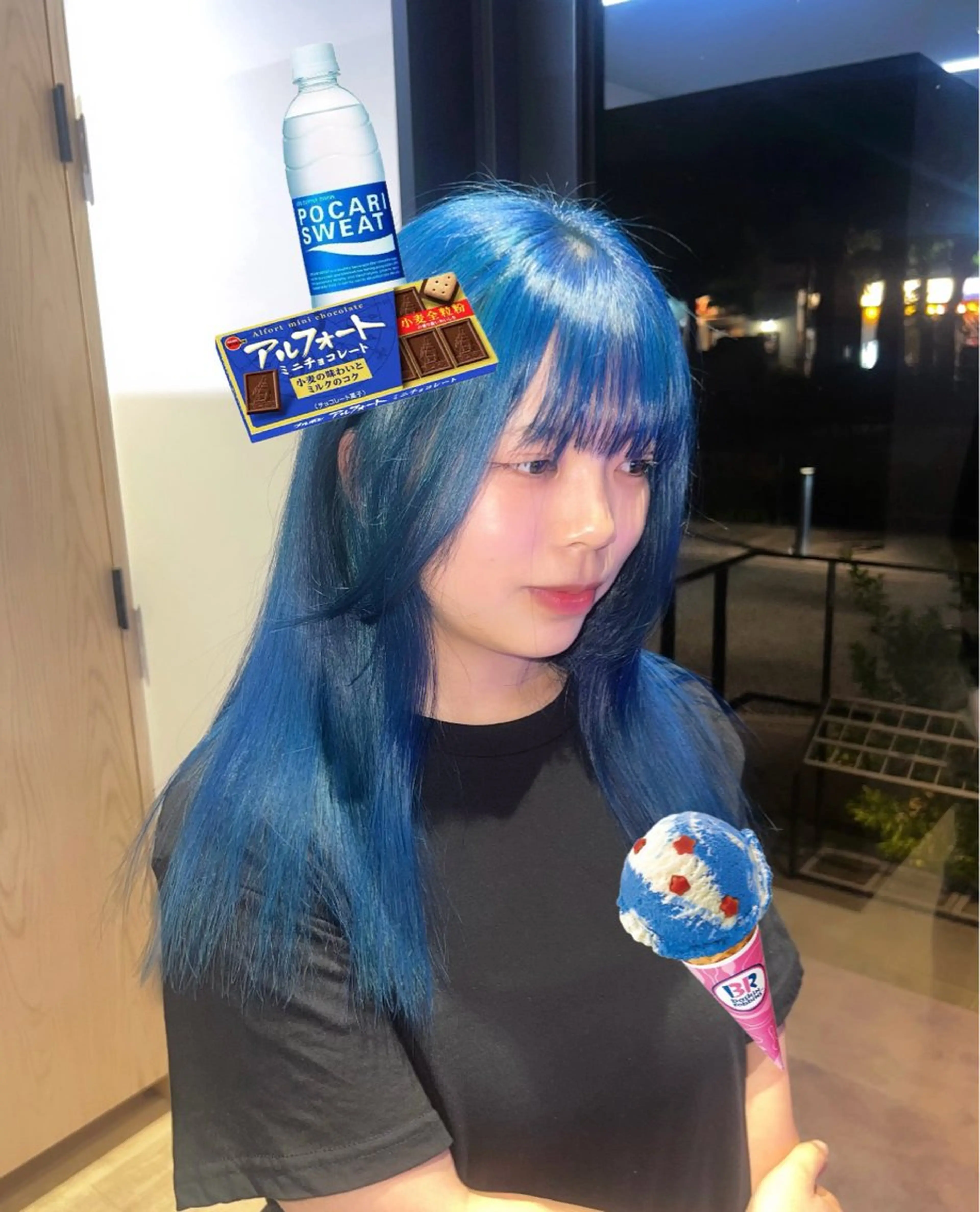 セミロング カラー ヘアカラー トリートメント 岡山ハイトーン・ ルーツカラー/こもものヘアスタイル