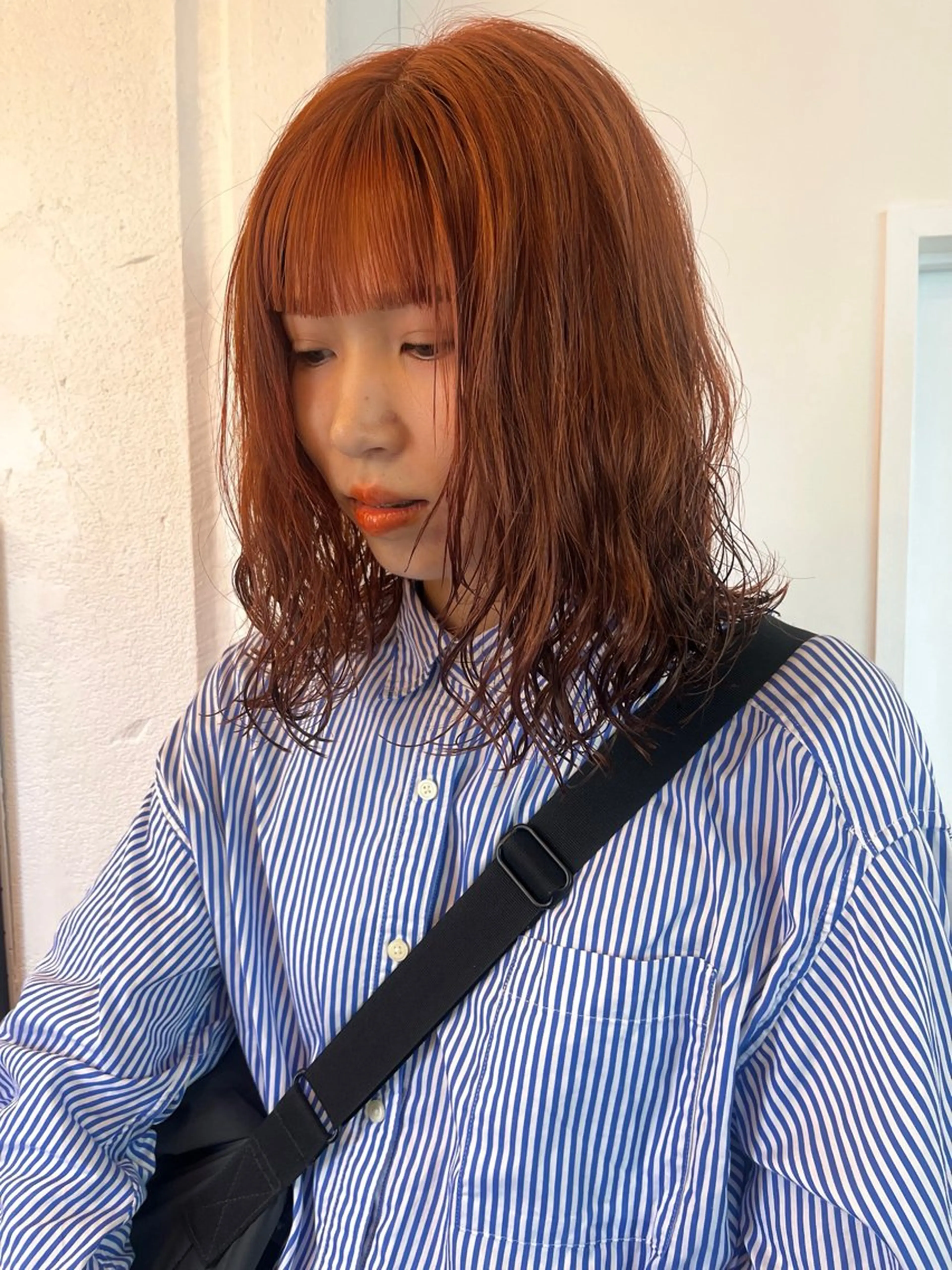 ミディアム ヘアカラー レイヤーカット/韓国 ヘア/ honokaのヘアスタイル