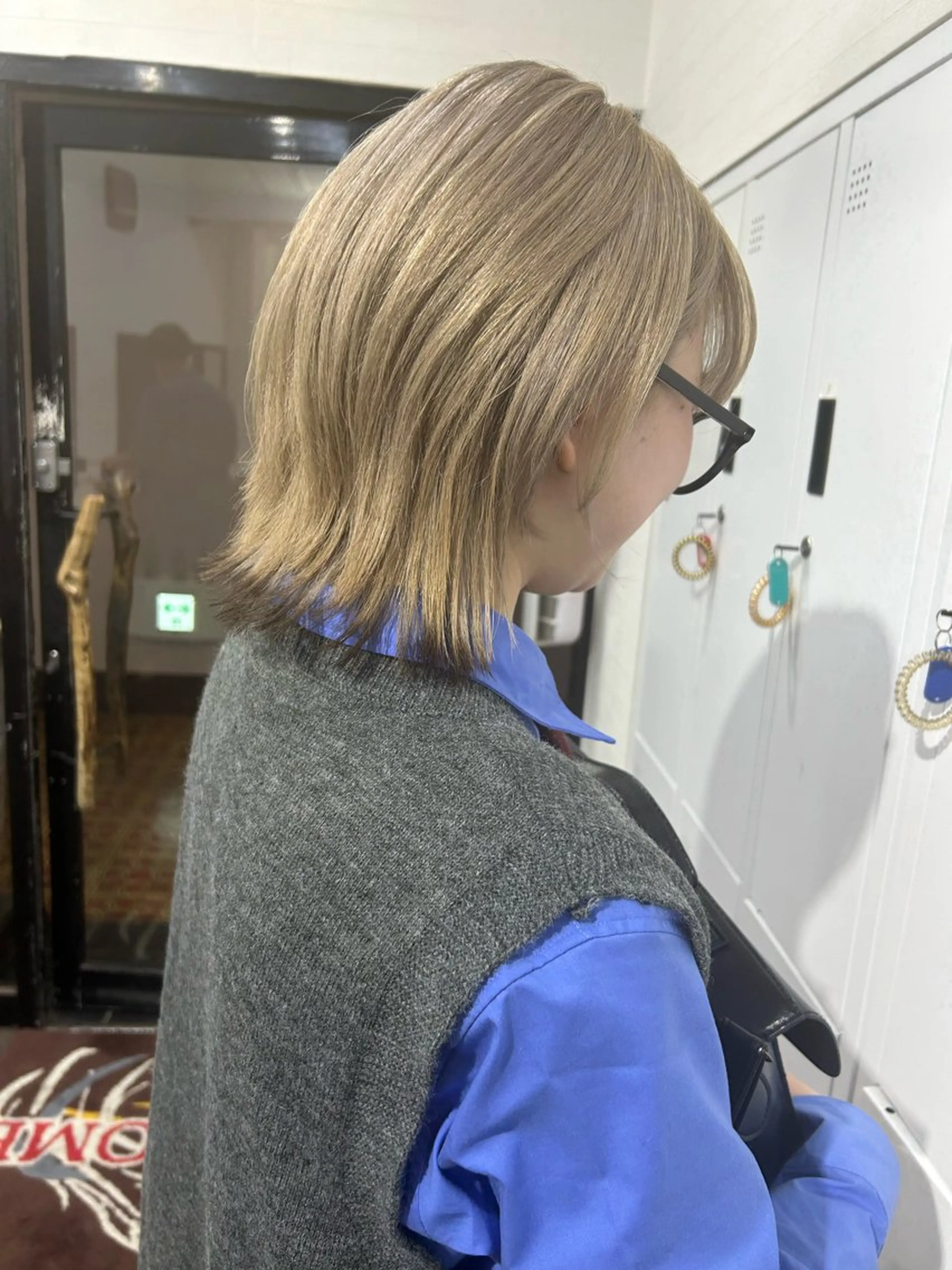 ミディアム カラー Yui. ハイトーン/パーマ/のヘアスタイル