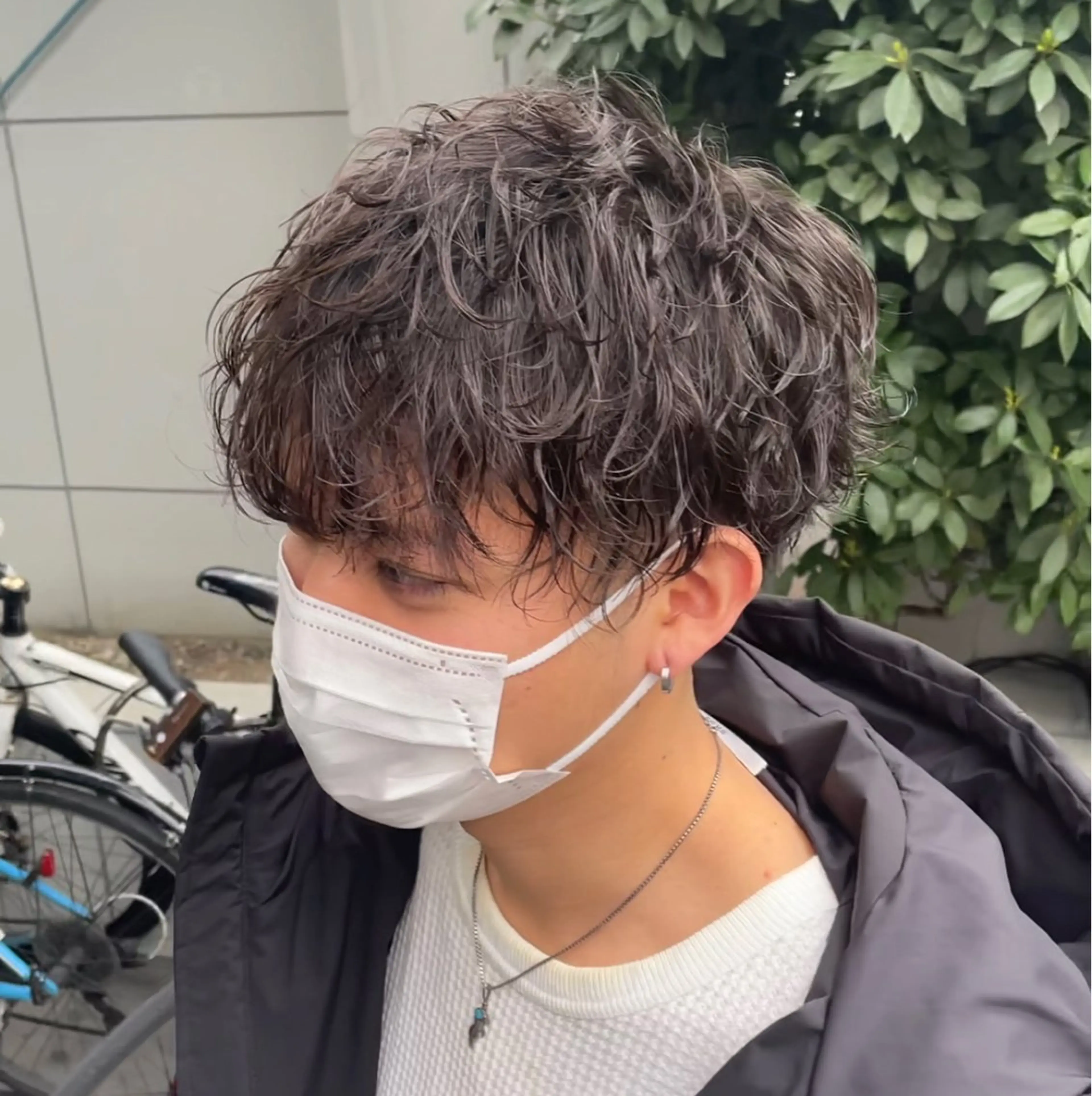 メンズ限定👨カット＋波巻きorツイストスパイラルパーマ+超音波集中ケアトリートメント※ブリーチ履歴は不可の写真