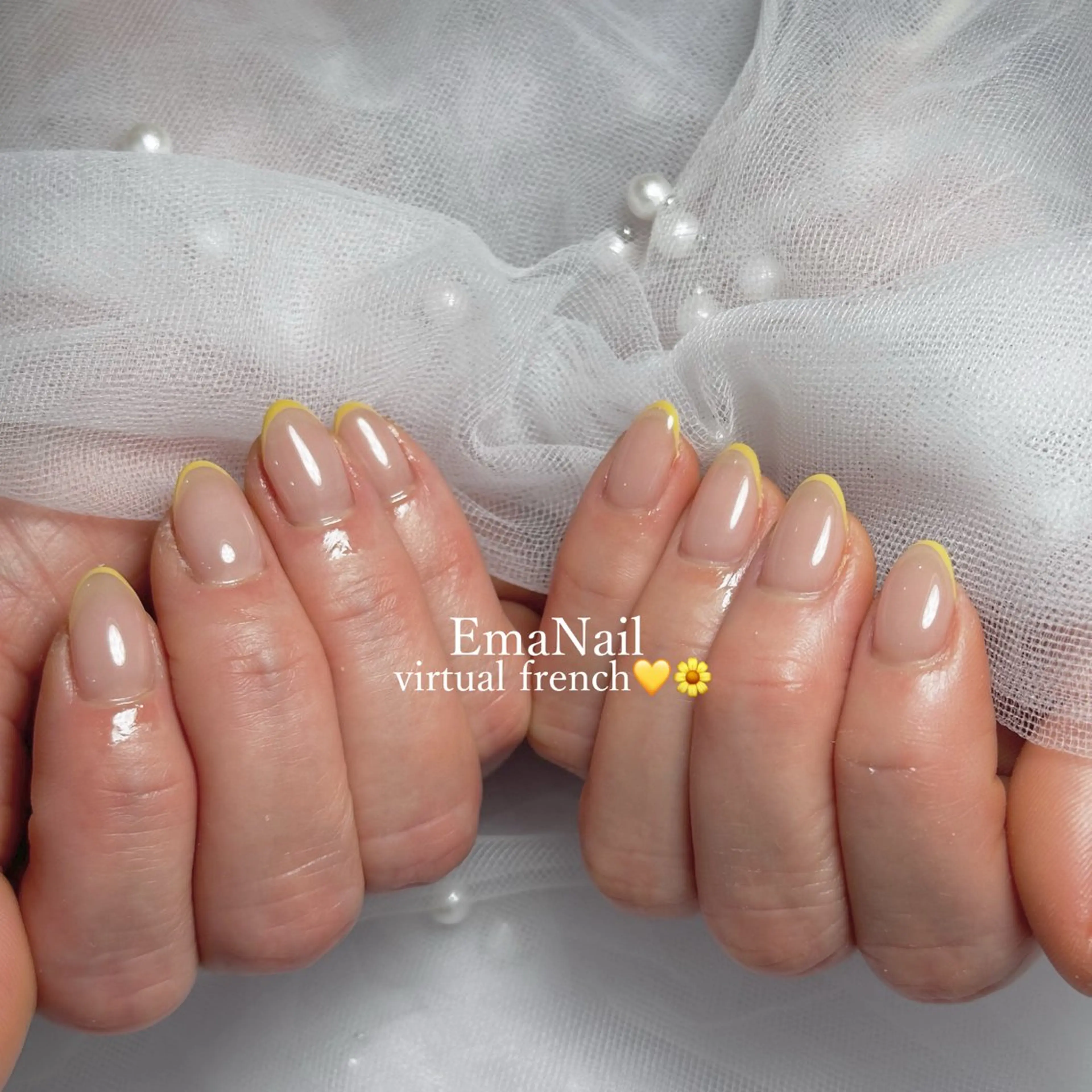 【ハンド】バーチャルフレンチ/ベースカラーあり￥8000の写真