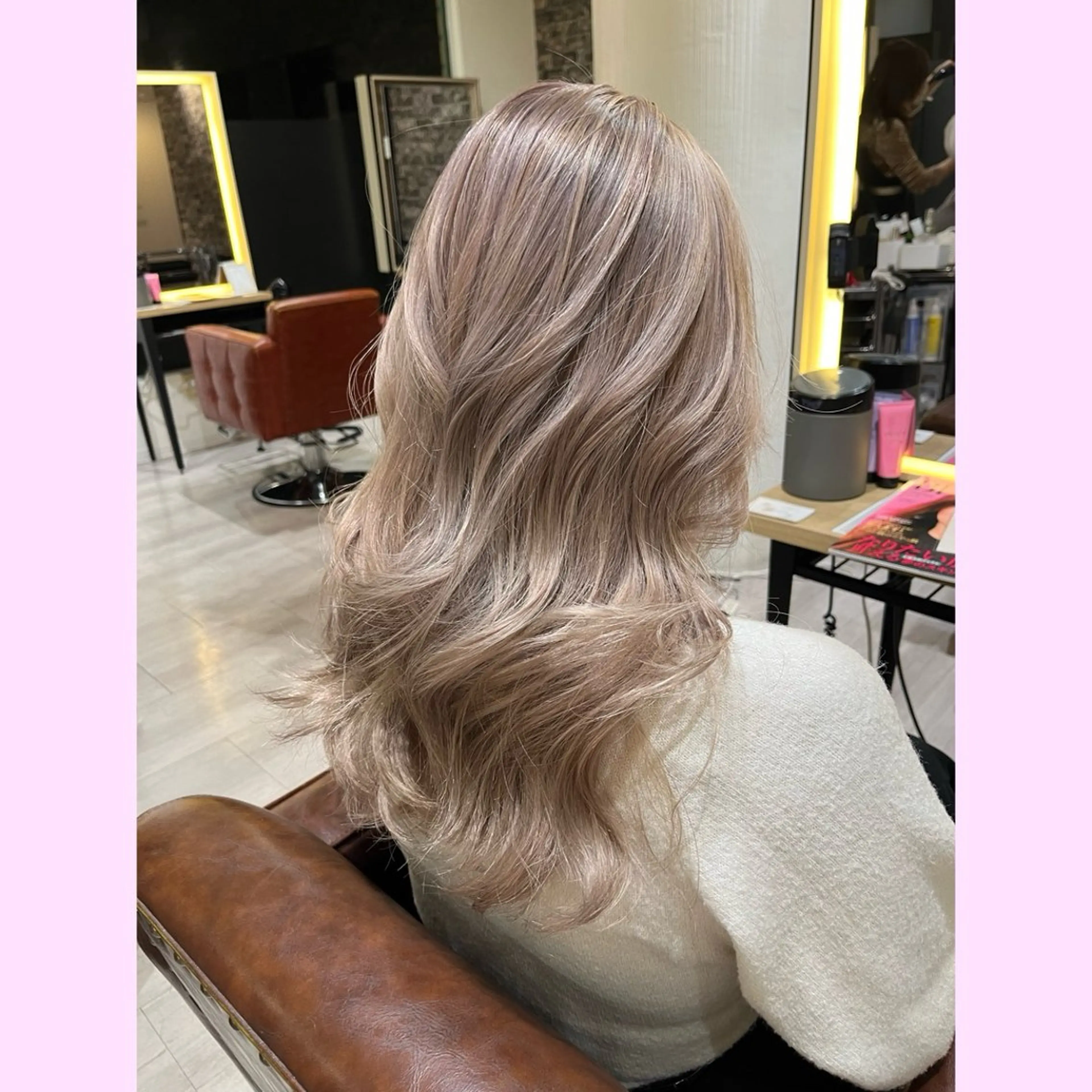 カラー ベージュカラー ブリーチ ケアブリーチ デザインカラー ハイトーンカラー 岐阜グレージュカラー 韓国ヘアLinaのヘアスタイル