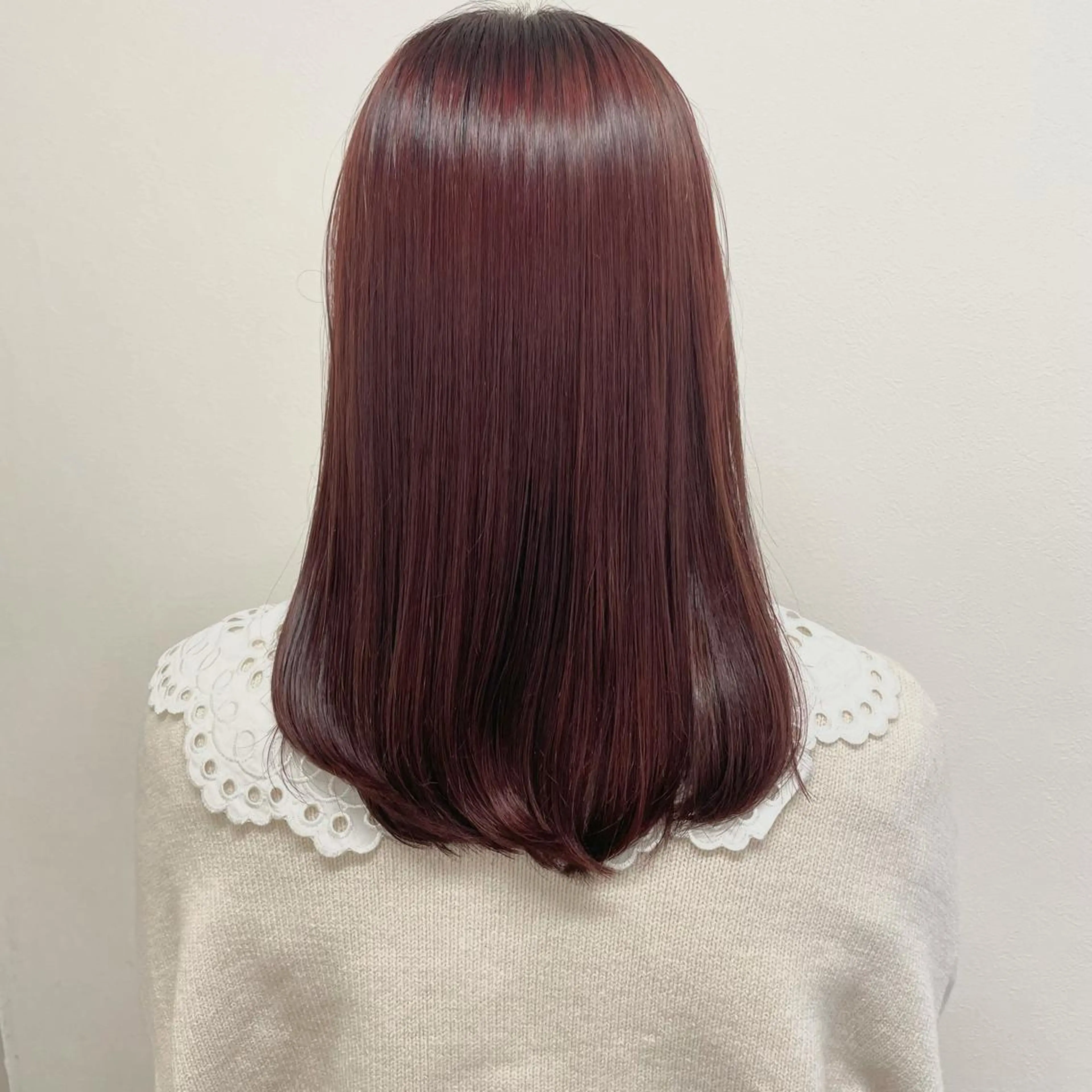 セミロング カラー カット ヘアカラー トリートメント 🔵暗髪　特化🔵 梅田・増田のヘアスタイル