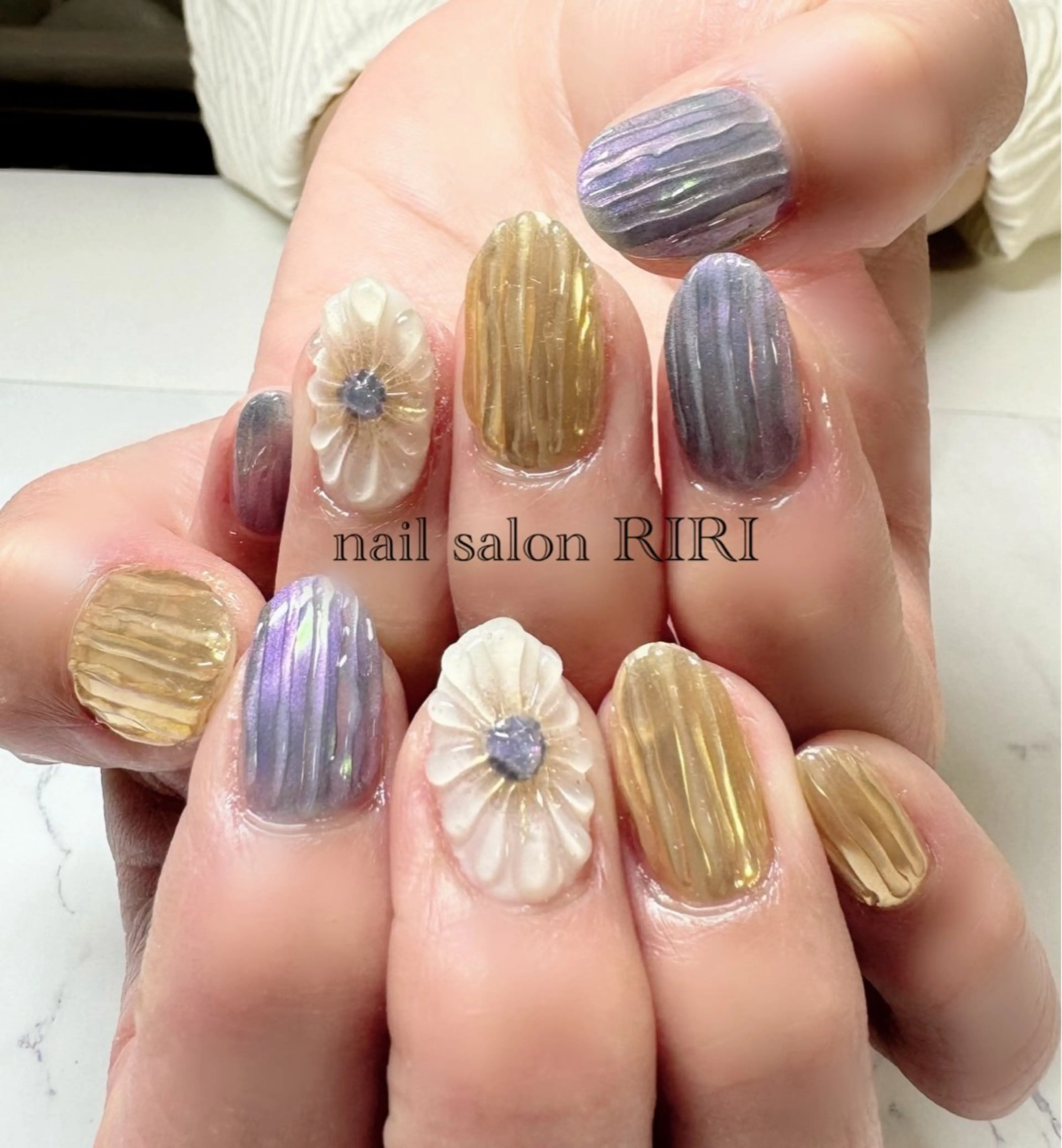 ネイル フラワーネイル ぷっくりネイル private  nail  salon RIRI所属・RIRI リリのネイルデザイン
