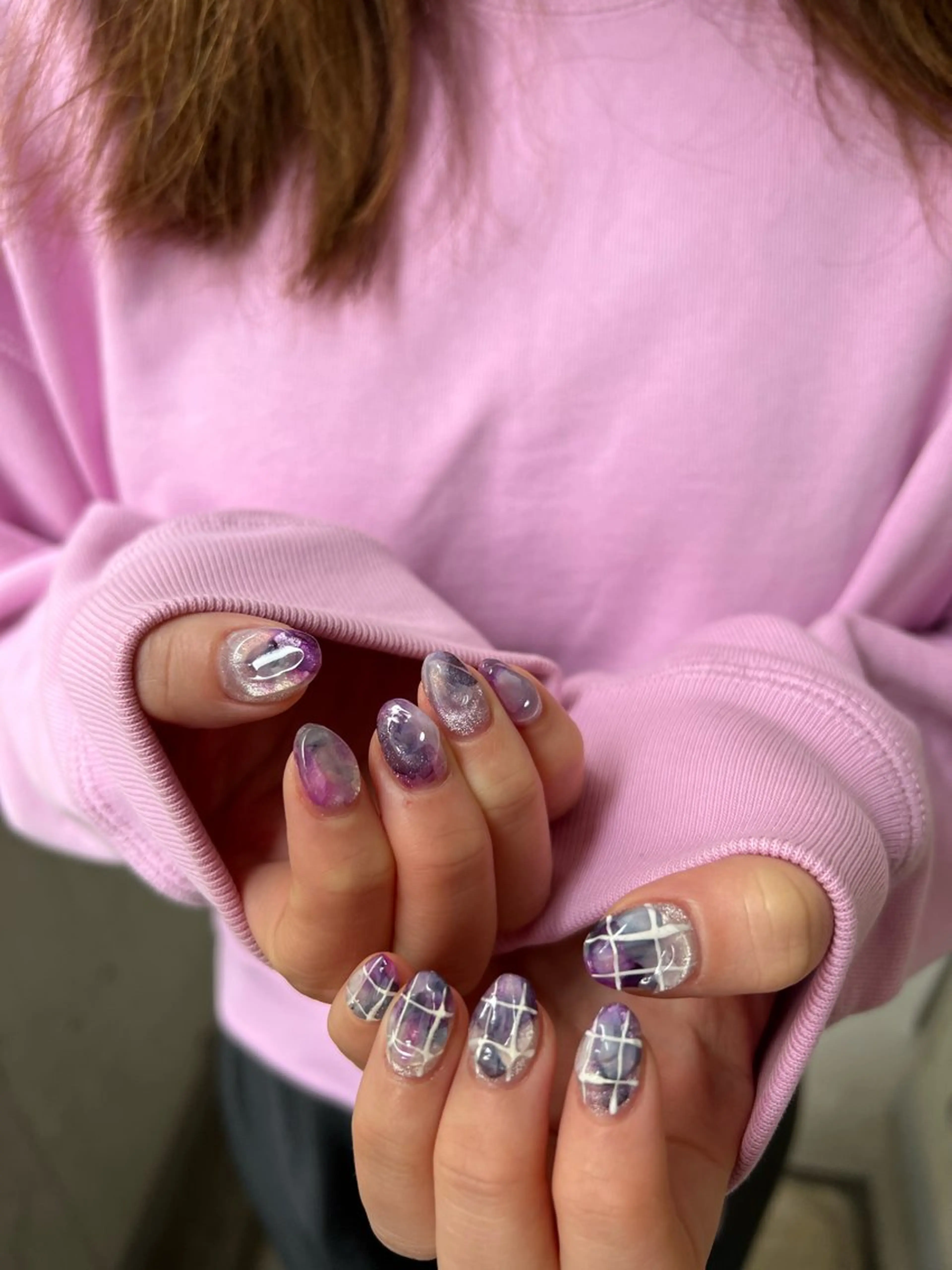 ネイル 持ち込み ニュアンスネイル パープル Charme. NOBUKOのネイルデザイン
