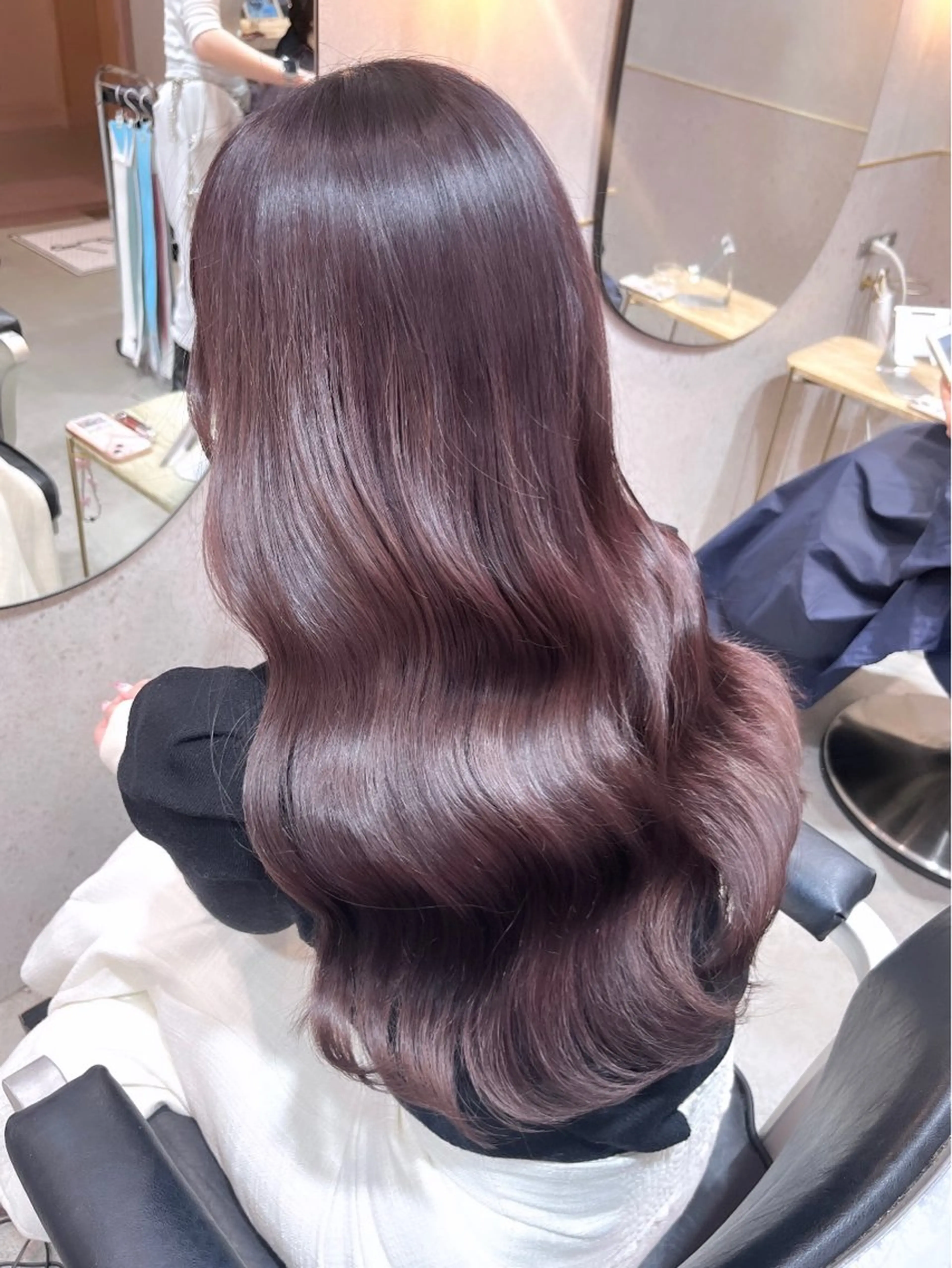 ロング Loom.by Sea【新宿】所属・暖色カラー/新宿/韓 国風レイヤー鮫島志穂のヘアスタイル