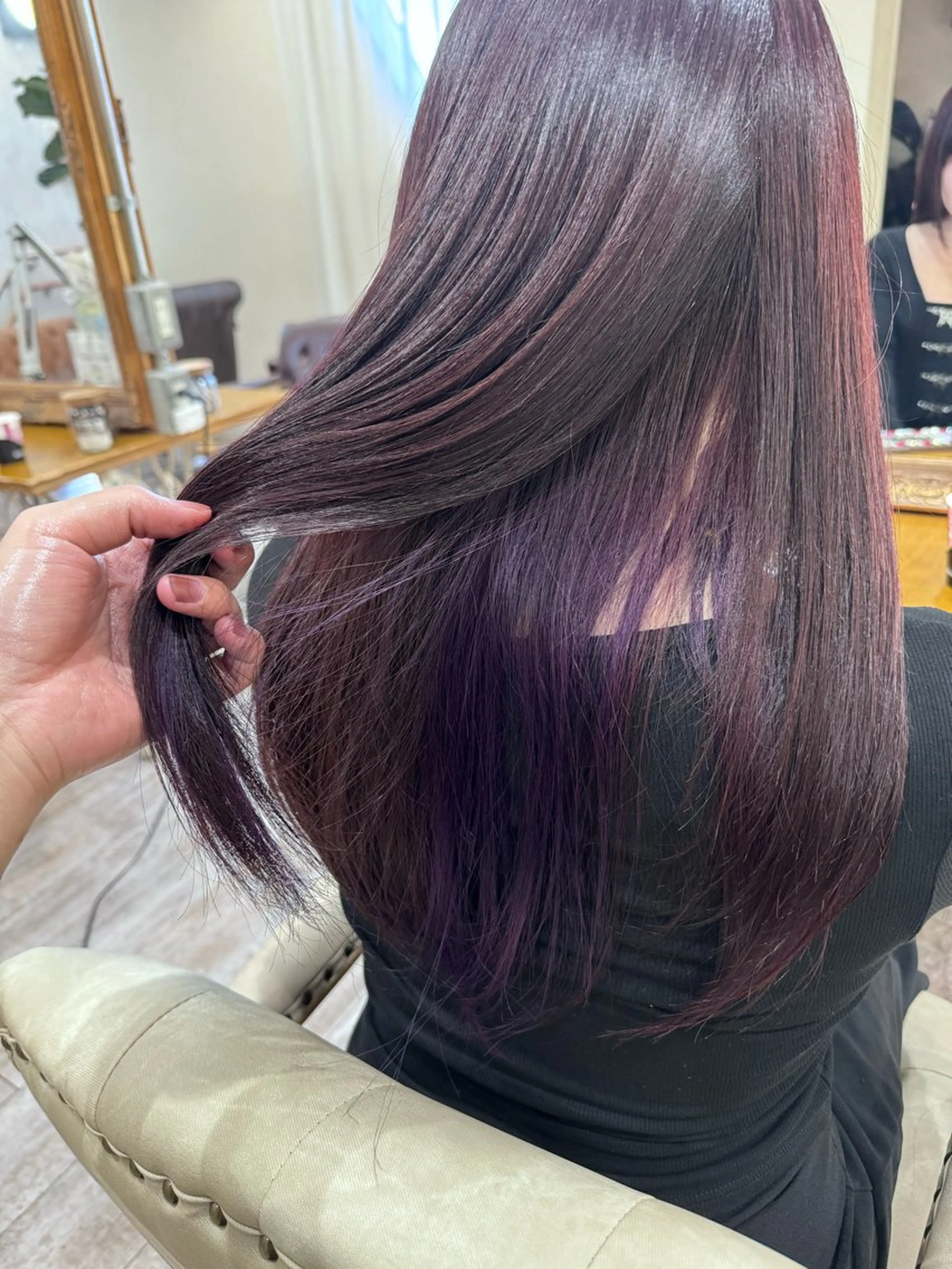 ロング カラー ブラウンカラー インナーカラー ラベンダーカラー ピンクカラー ピンクブラウン カット ヘアカラー トリートメント 新越谷noble店長 松本拓也▶◀*.のヘアスタイル