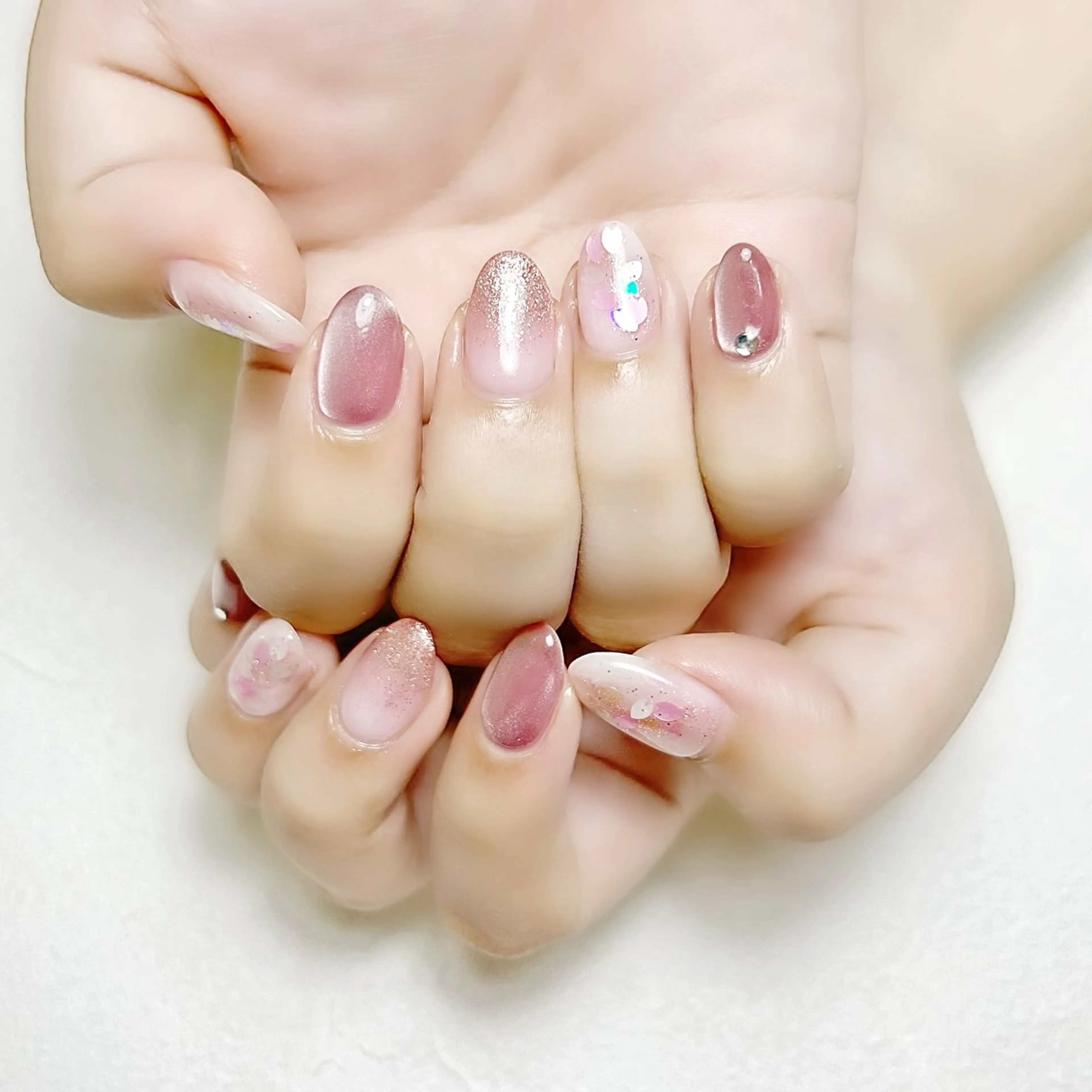 ネイル マグネットネイル オフィスネイル ワンカラーネイル シンプルネイル 春ネイル rouse nail RISATOのネイルデザイン