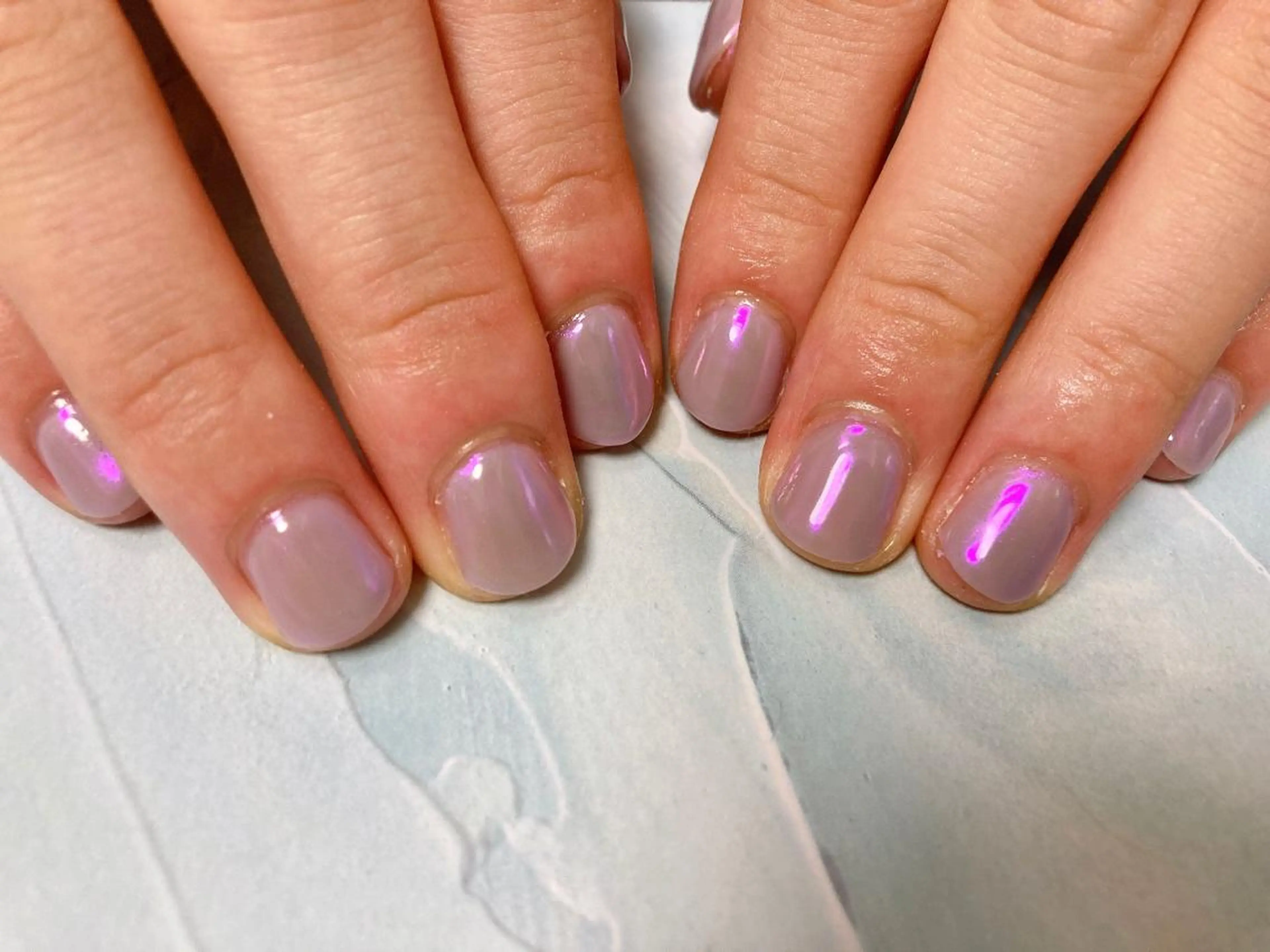 ネイル オーロラネイル ミラーネイル ハンドネイル Mogu nail 二子玉川のネイルデザイン