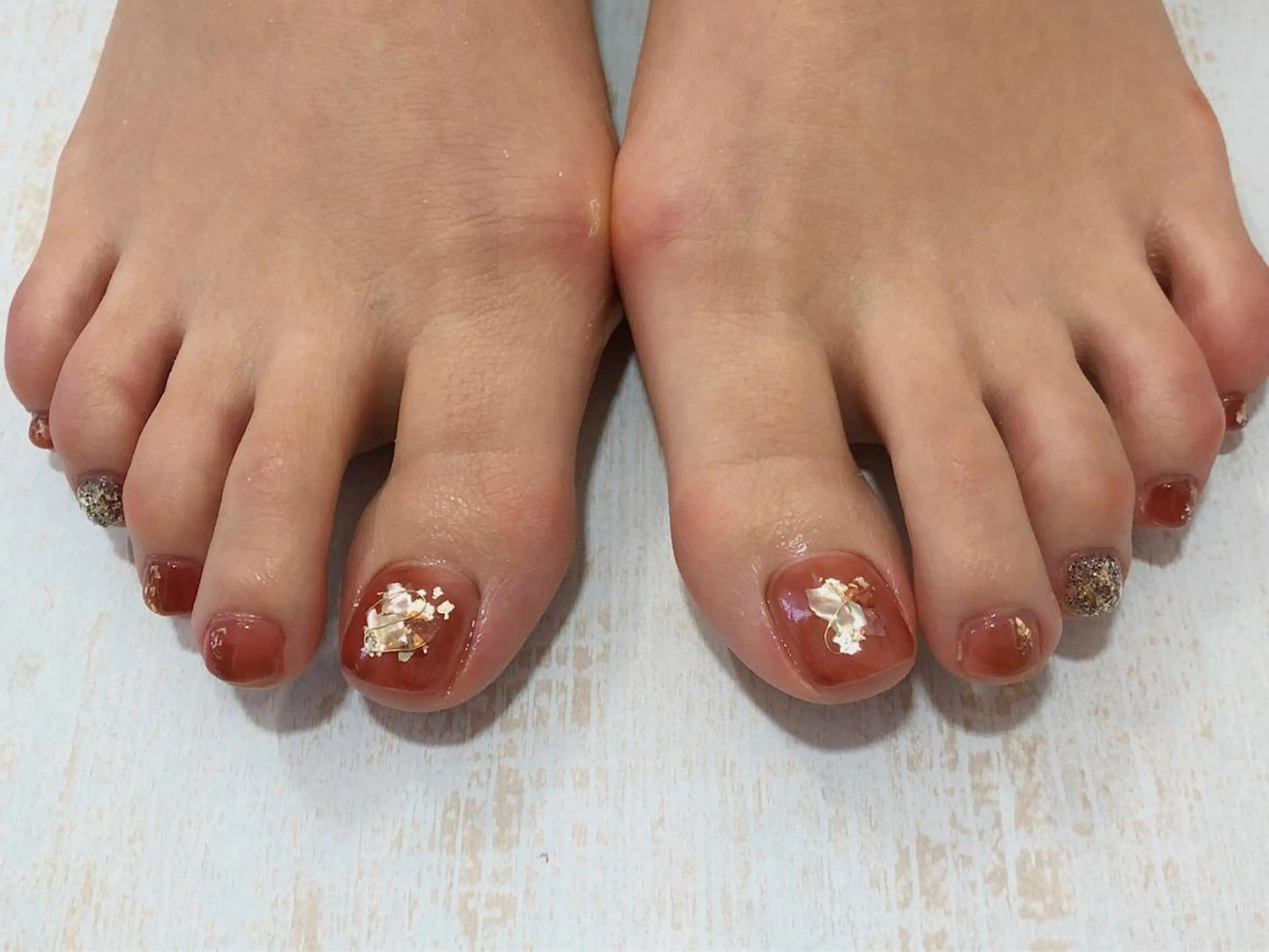 ネイル フットネイル 𖡼 yumenoのネイルデザイン