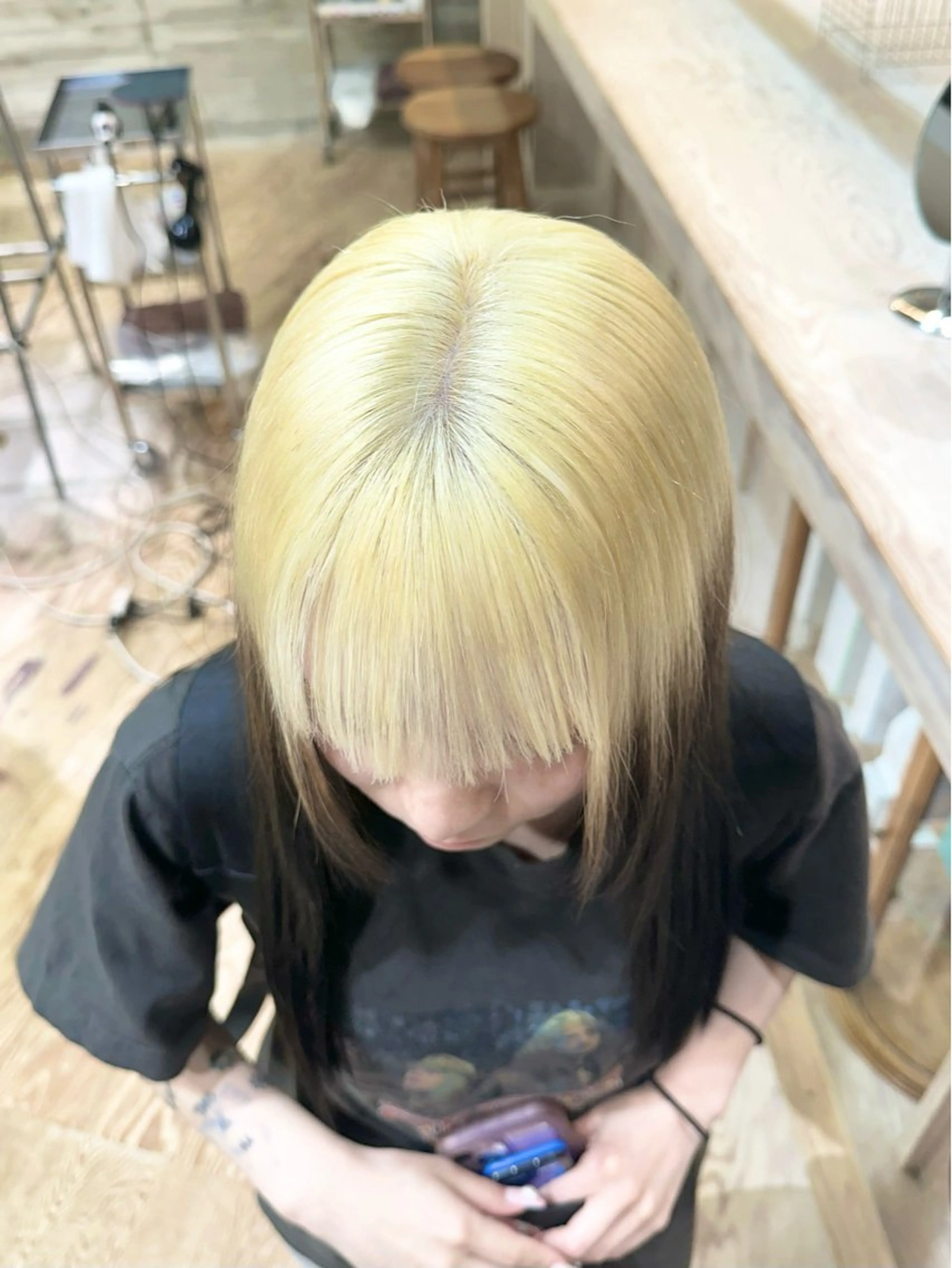 セミロング カラー ヘアカラー トリートメント ヘッドスパ ヘアセット kai .のヘアスタイル