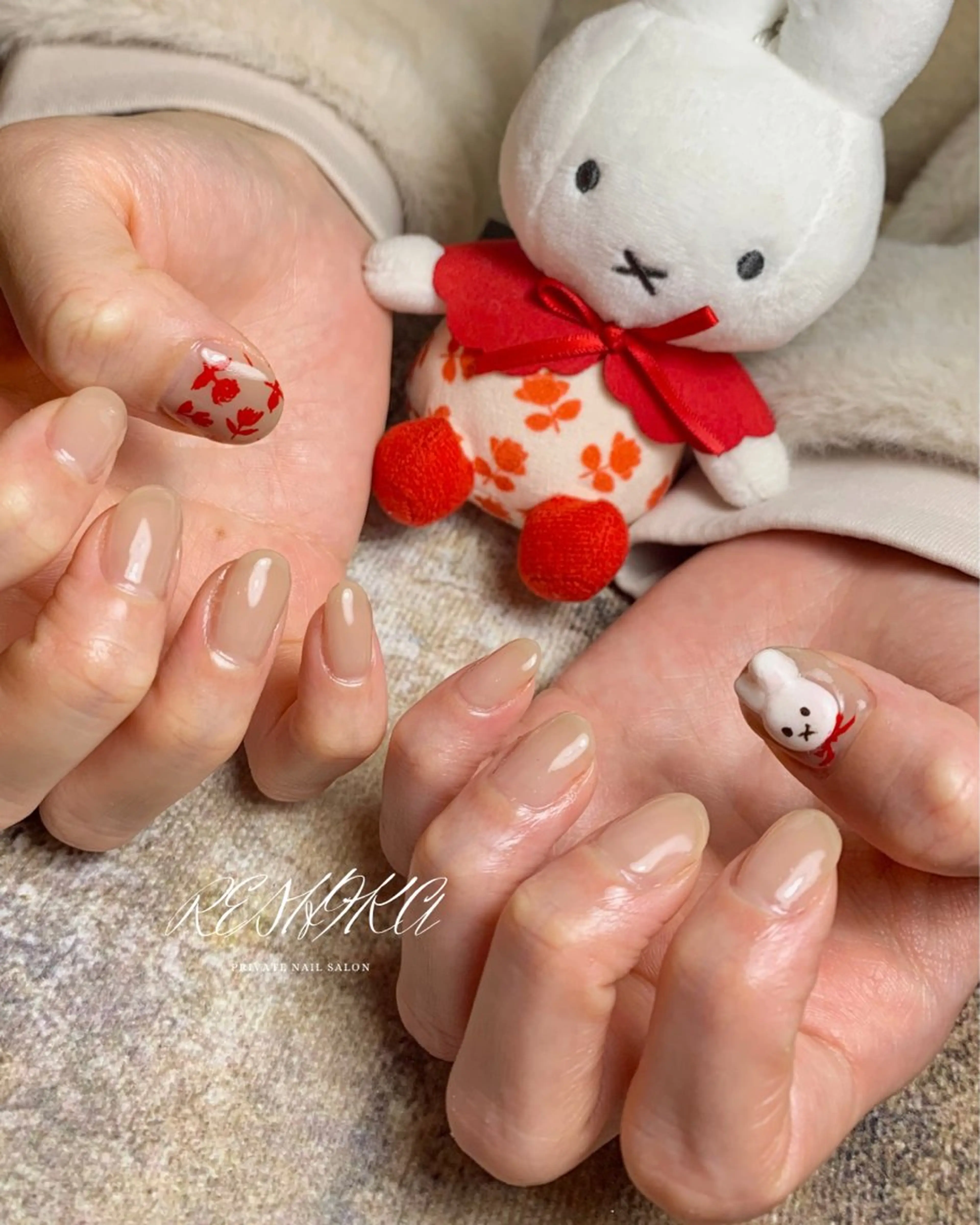 ネイル おそろいネイル m mのネイルデザイン