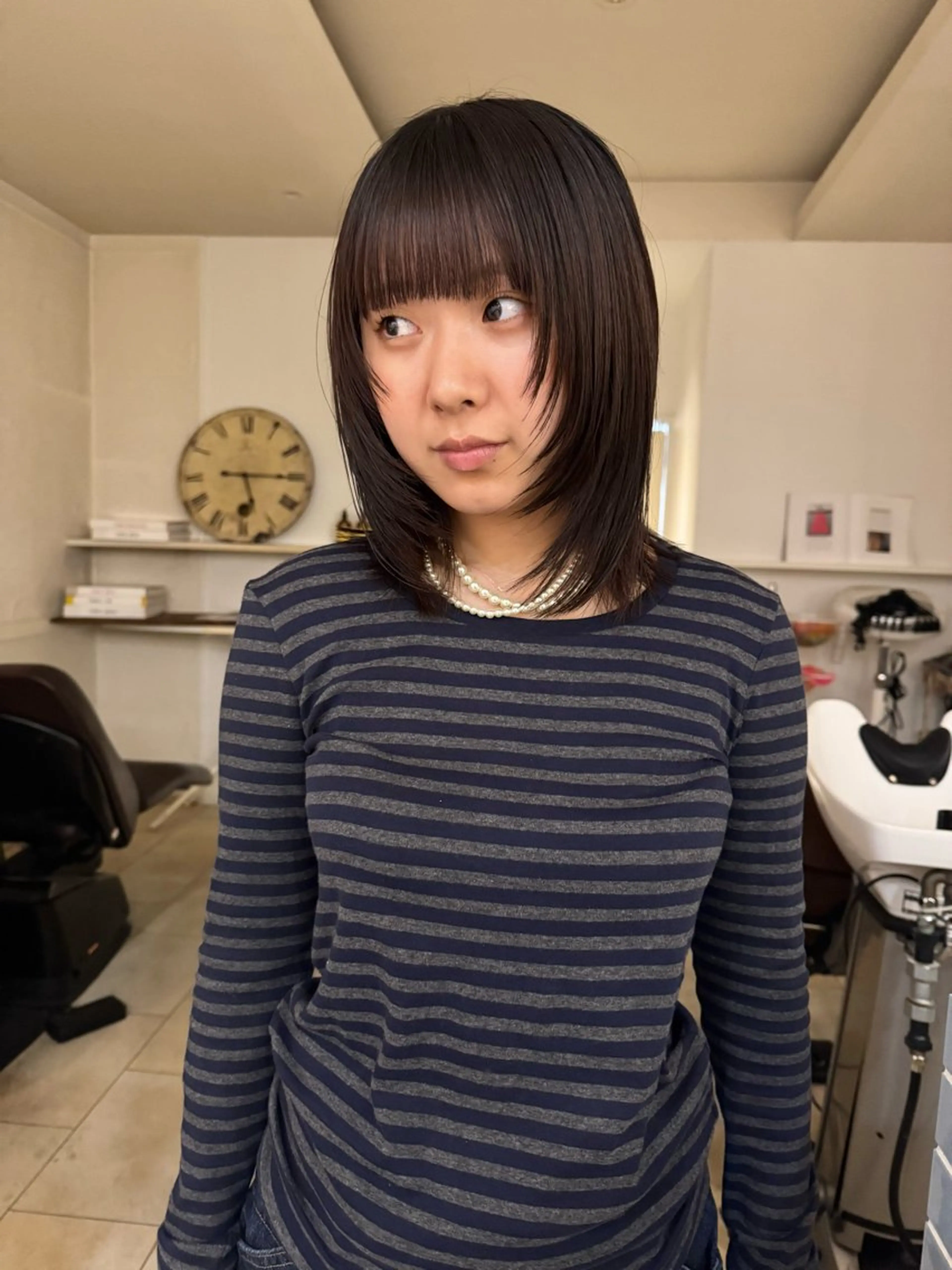 ミディアム レイヤーカット カット 今泉/KAI🦓艶髪 ボブ/ミニボブのヘアスタイル