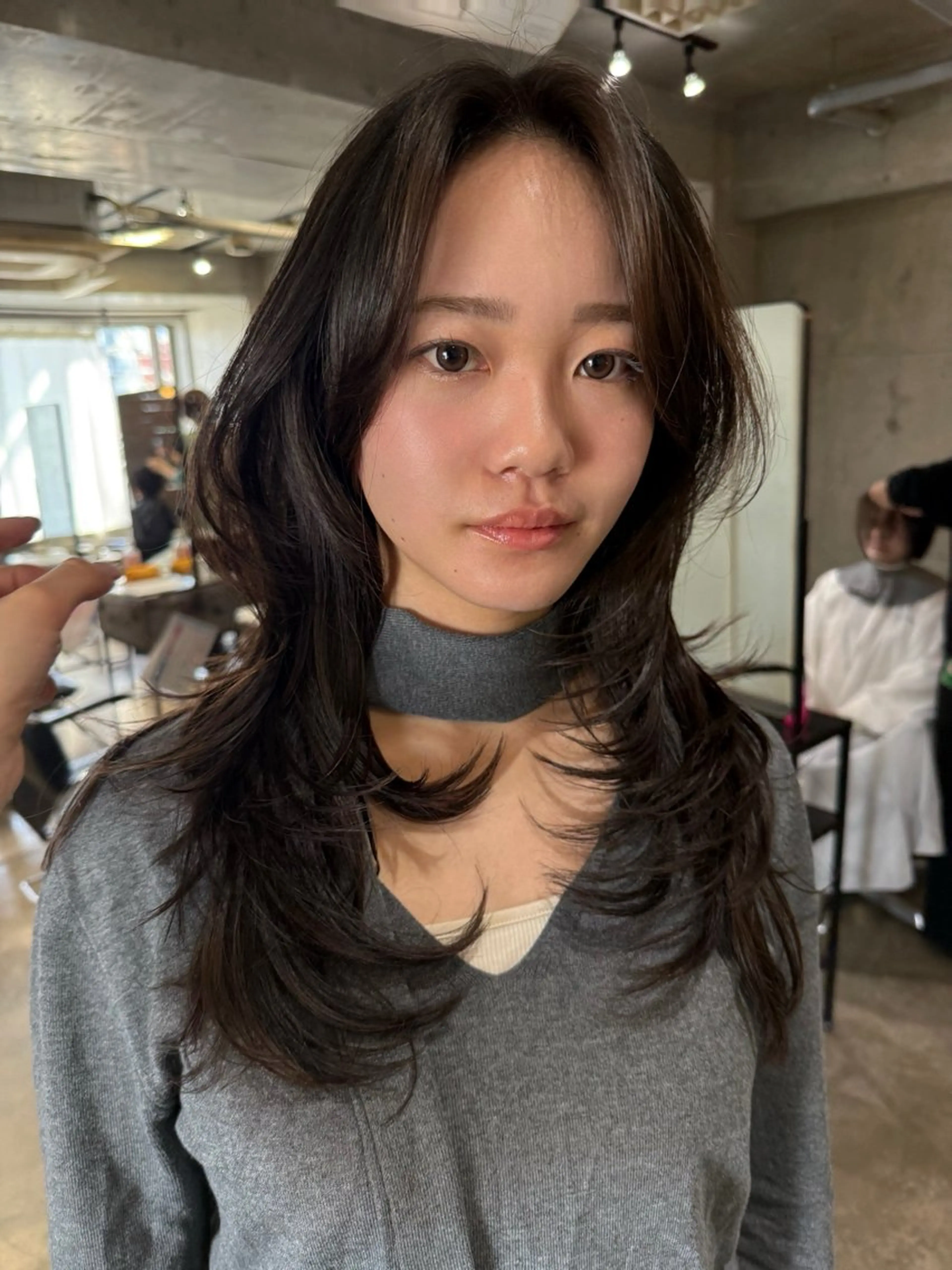 セミロング カット ヘアカラー トリートメント レイヤーカット\ウル フ　chinatsuのヘアスタイル