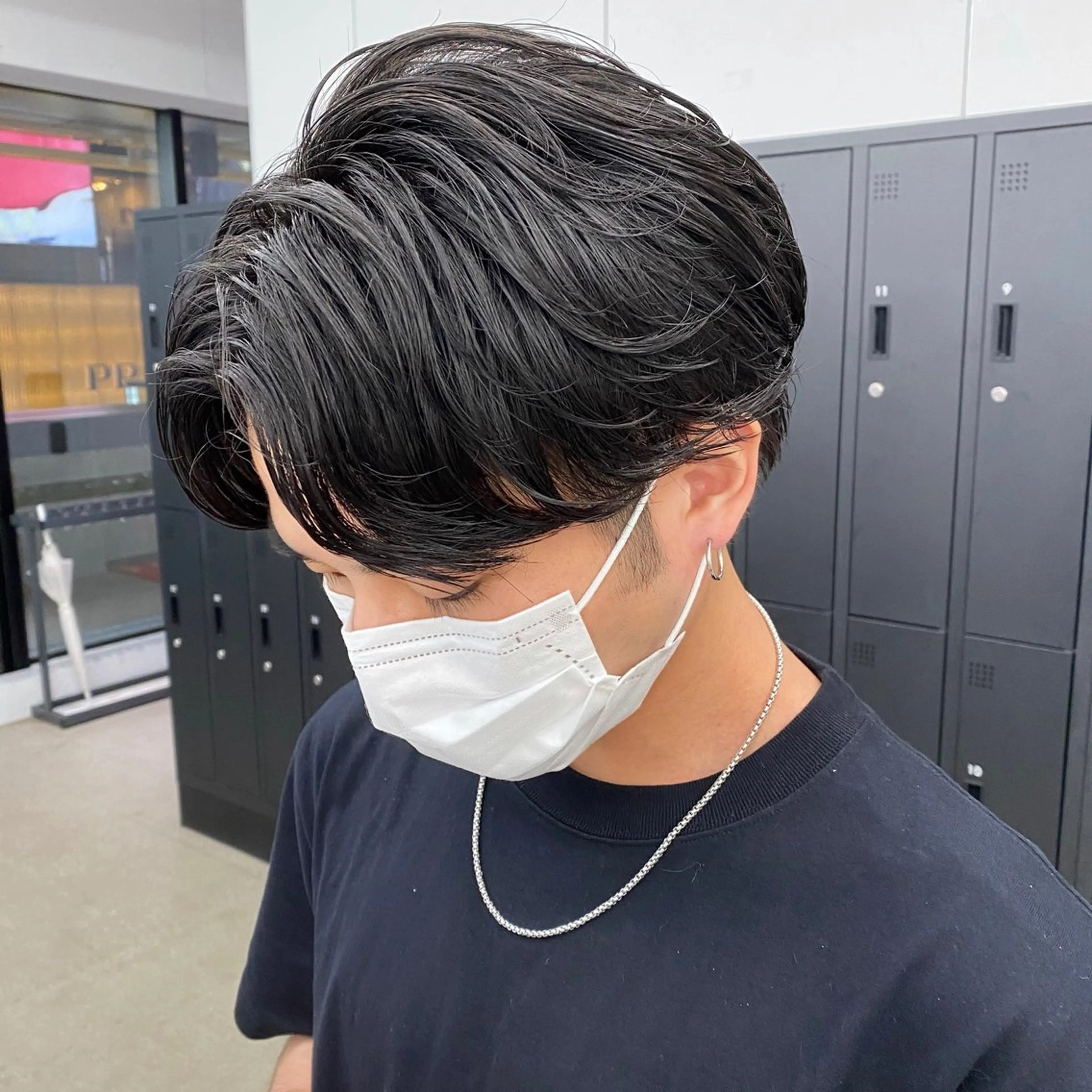 パーマ メンズ センターパート メンズパーマ メンズ縮毛矯正/折羽 翔也のヘアスタイル