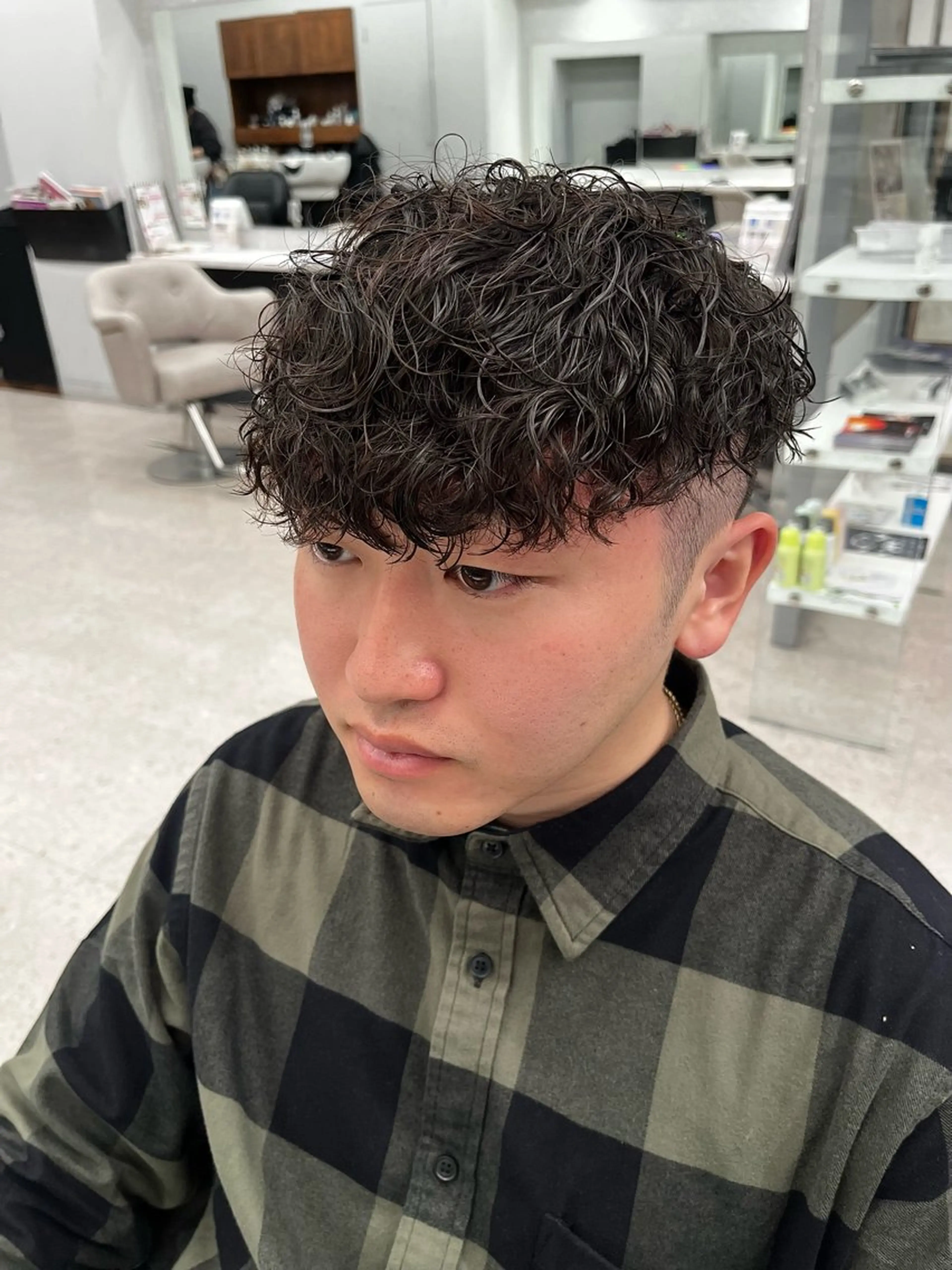 パーマ メンズ メンズパーマ スペインカール カット パーマ 🍐シャドウパーマ メンズ特化/守岡🍐のヘアスタイル