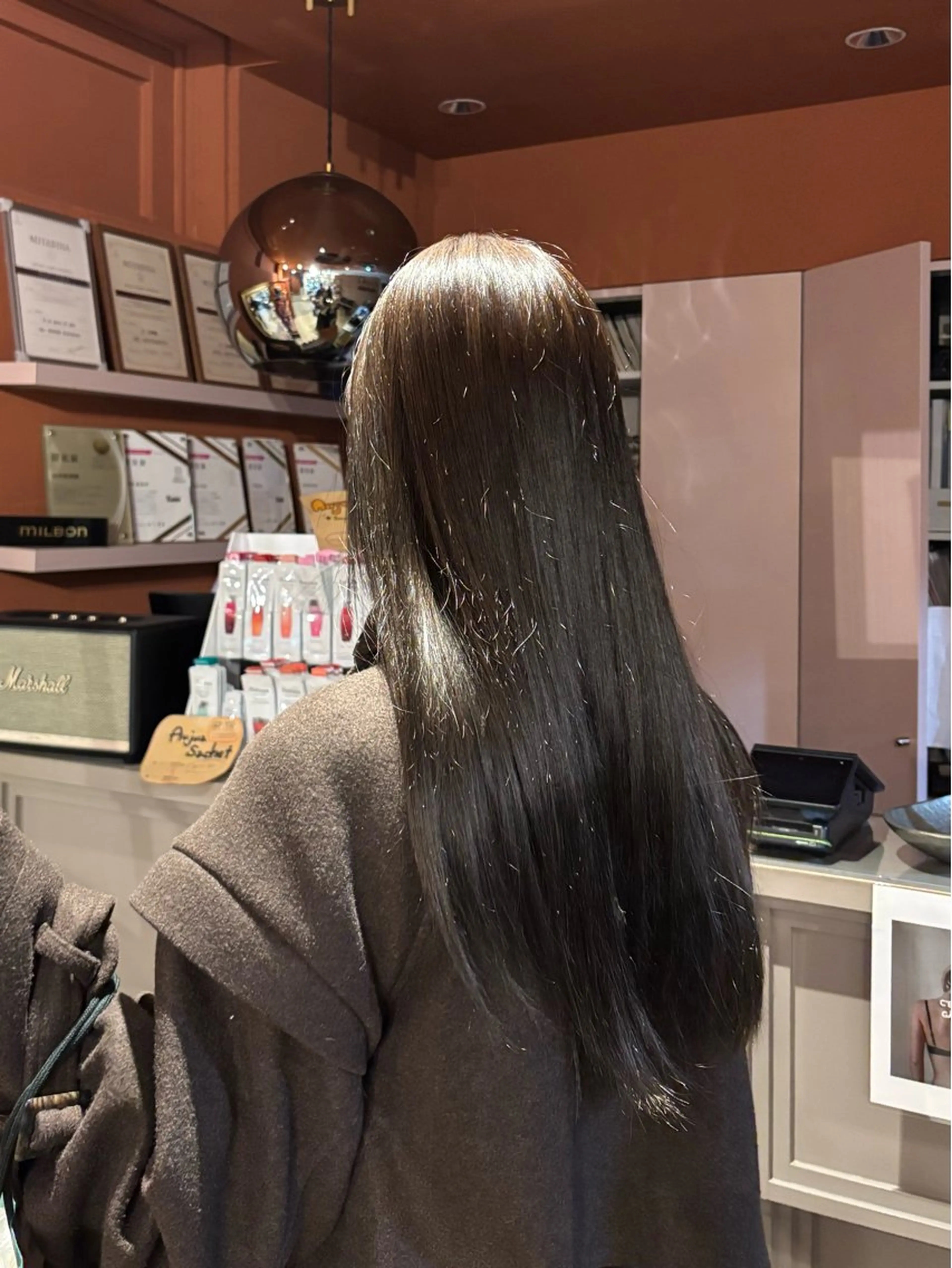 ロング カラー グレージュ オリーブグレージュ オリーブグレー ヘアカラー コトノ /モデル様募集中♫のヘアスタイル