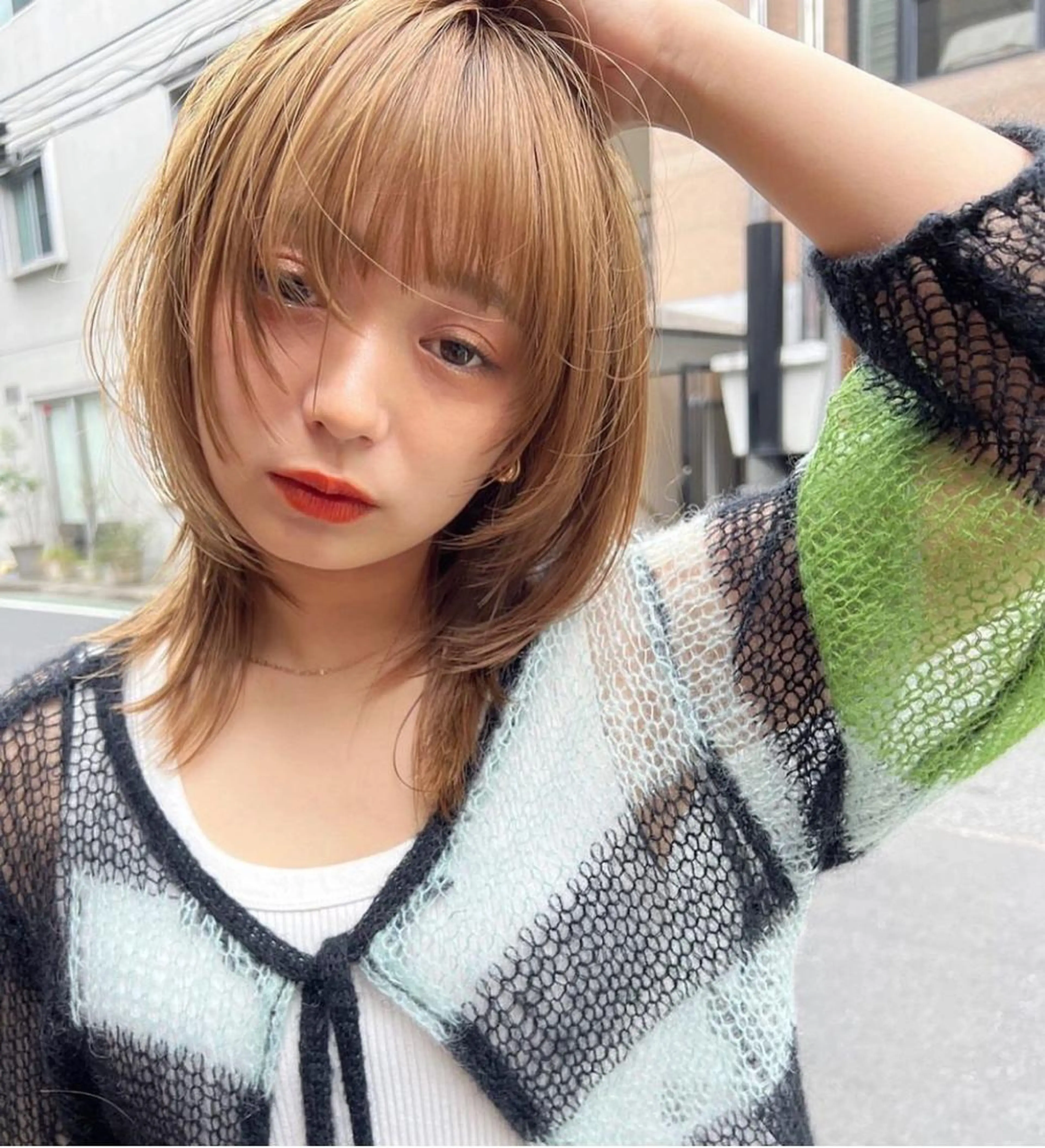 セミロング ウルフカット カット ヘアカラー トリートメント 🤍aimi🤍 ウルフ/韓国ヘアのヘアスタイル