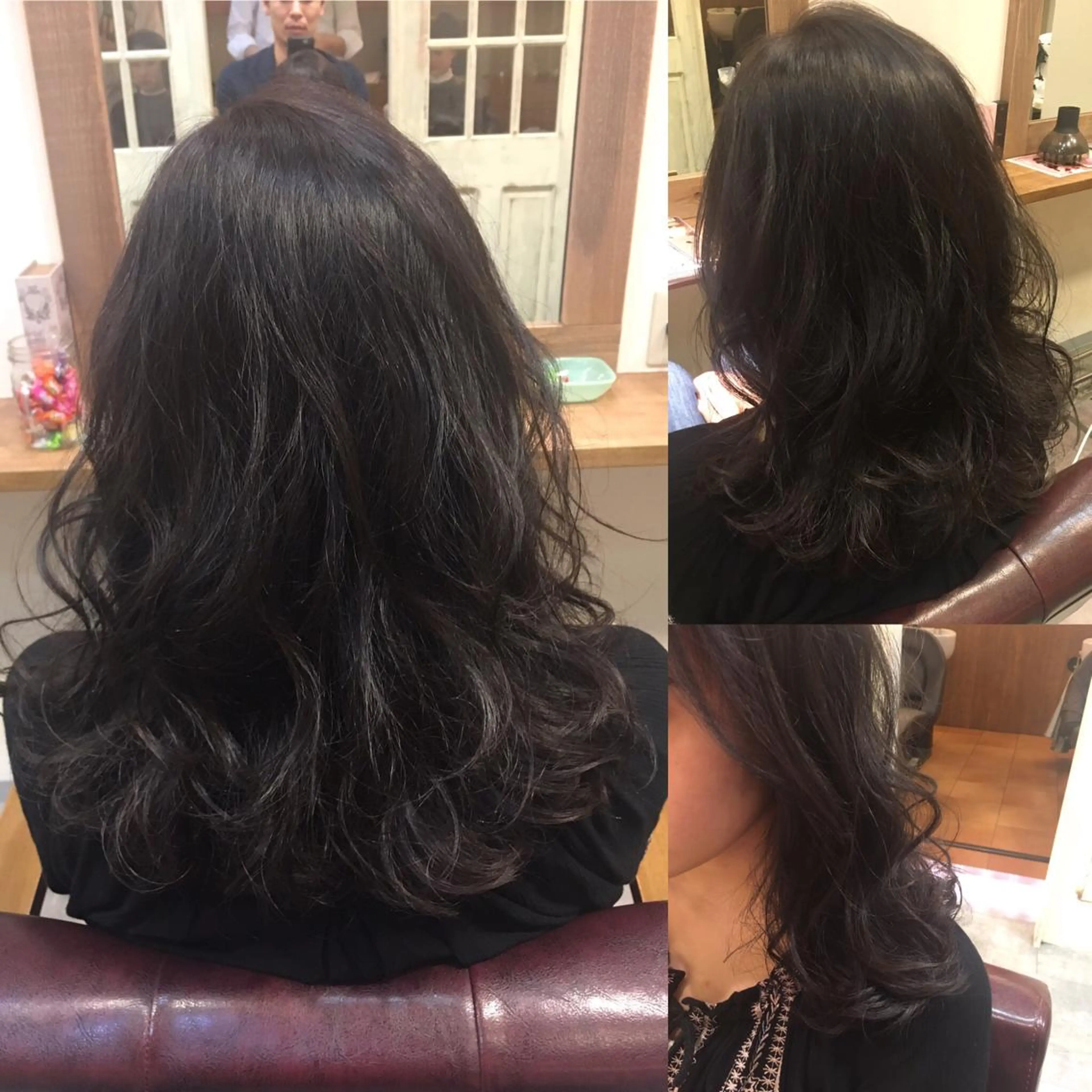 ミディアム カラー ブルーカラー ブルージュ イルミナカラー hair salon Ranun髪質改善のヘアスタイル