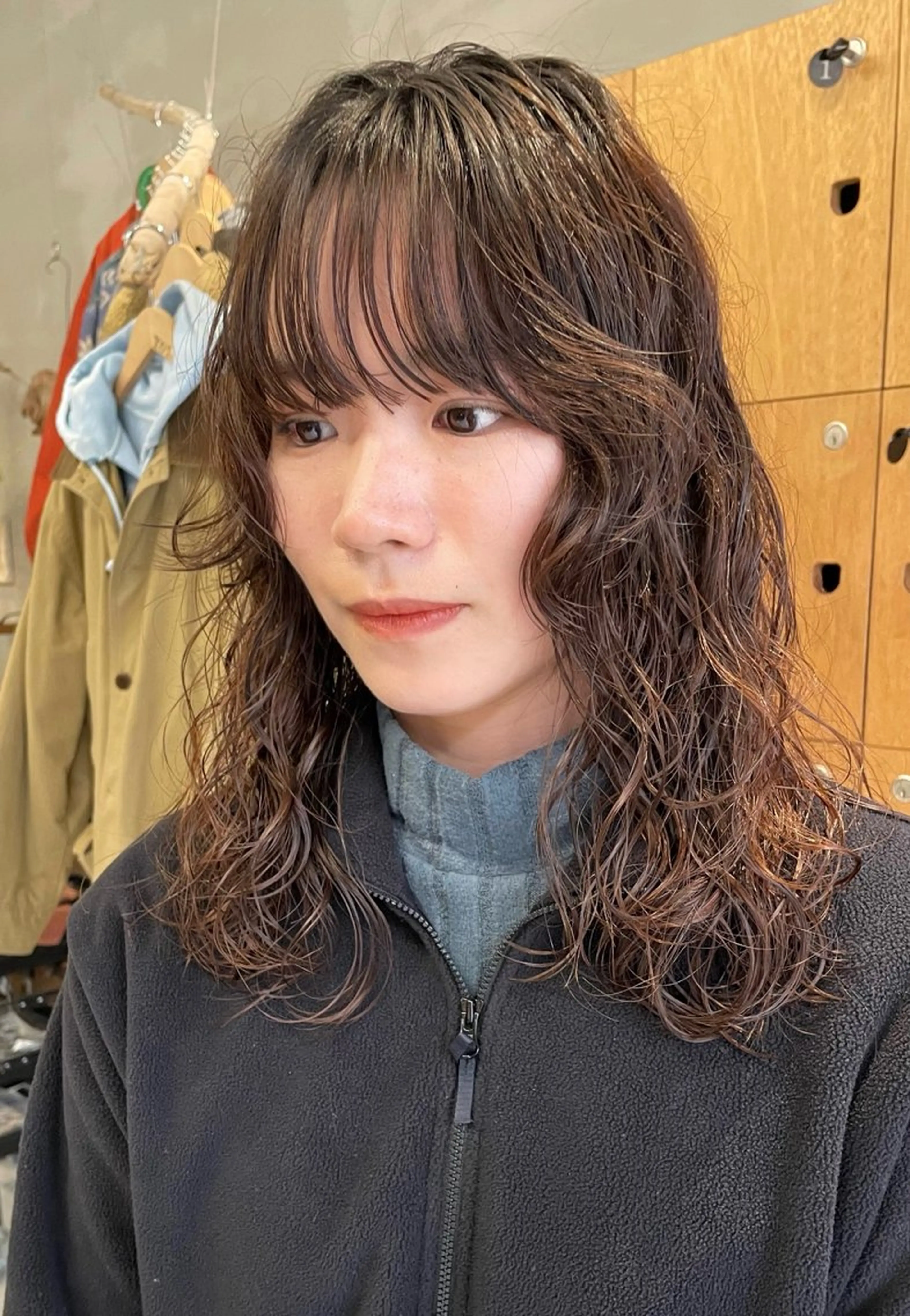 パーマ 柔らかいオリーブ🍃 カラーNatsumiのヘアスタイル