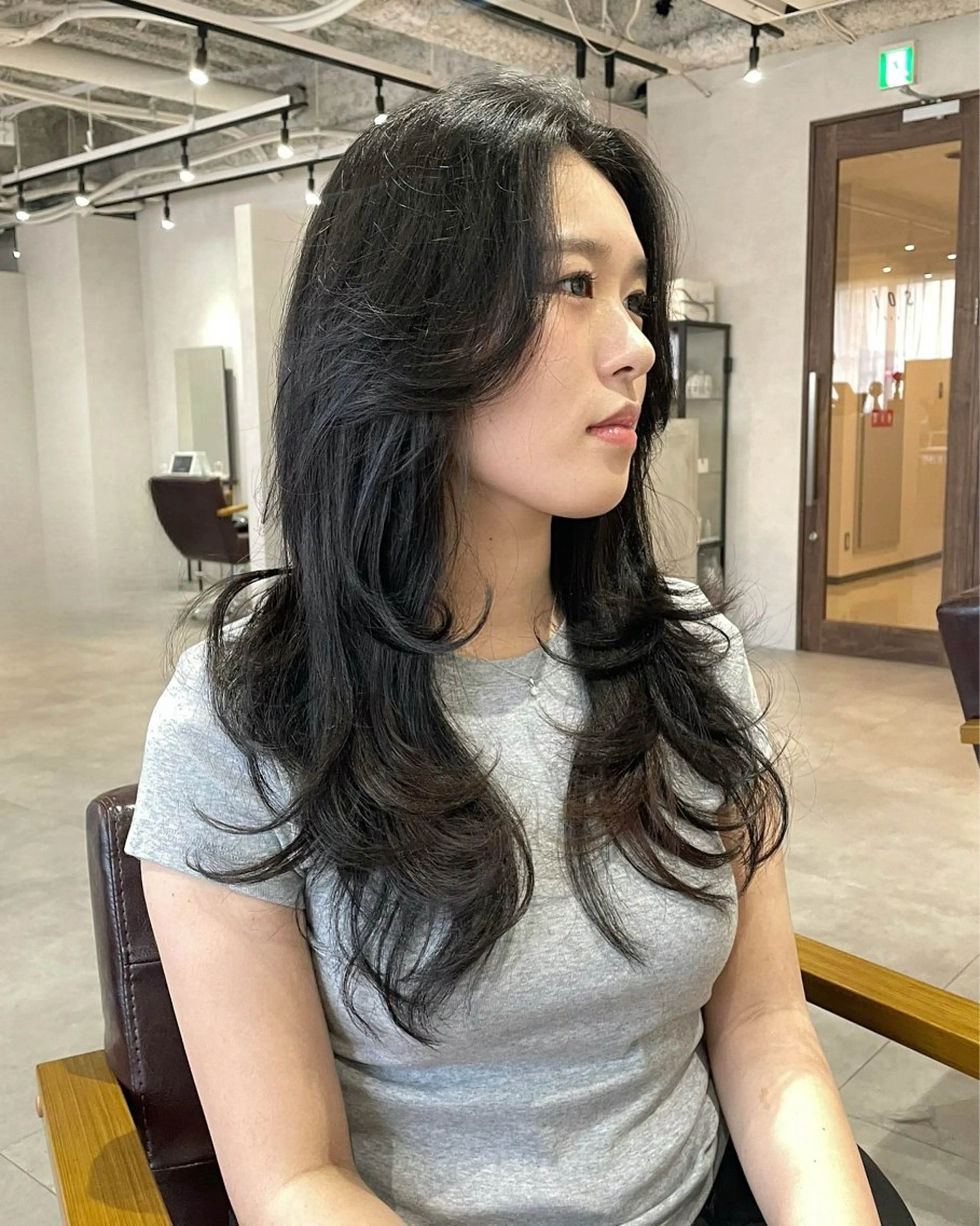 ロング カット 元平 未祐のヘアスタイル