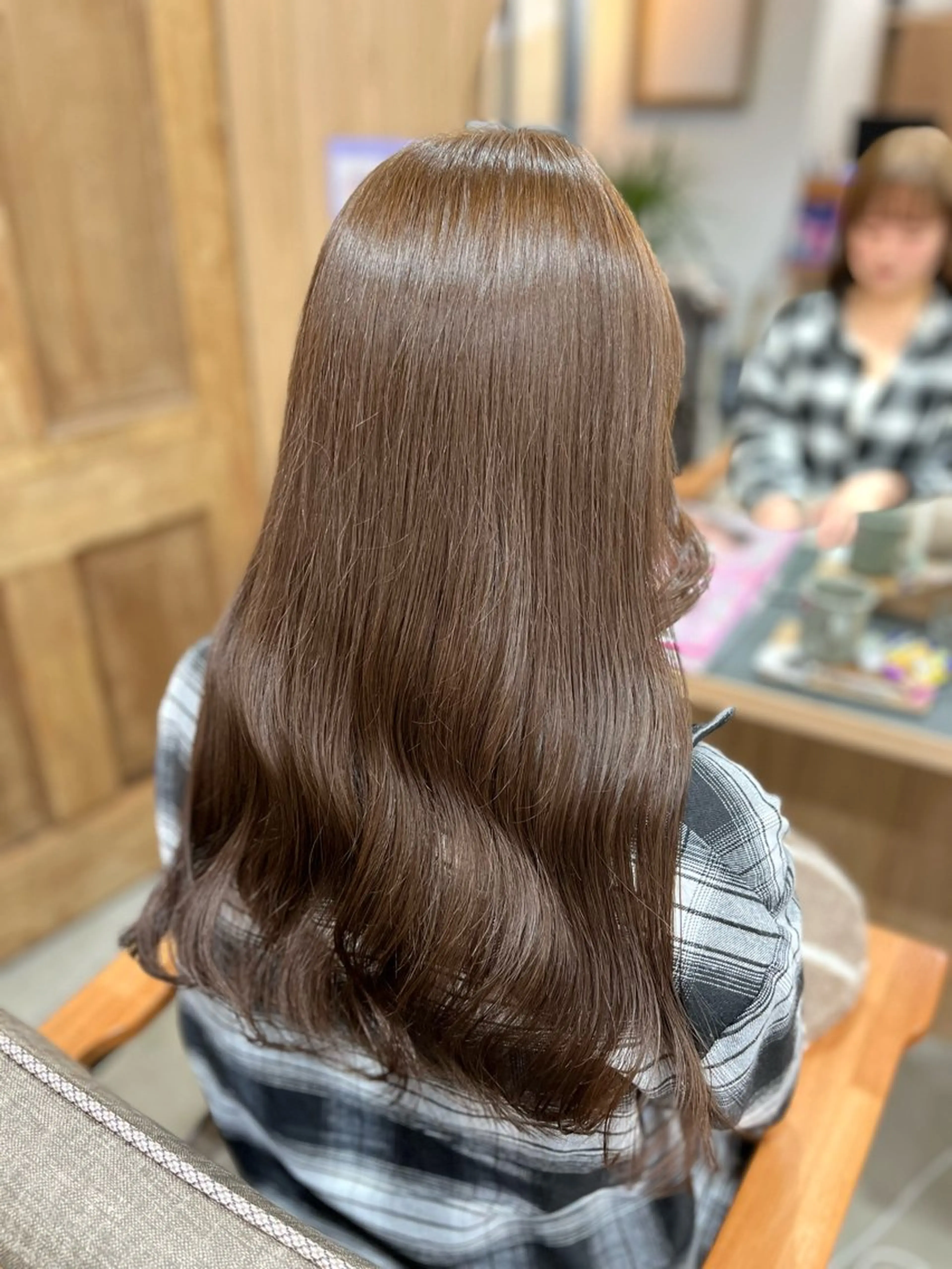 セミロング カラー ベージュカラー オリーブベージュ ヘアカラー 髪質改善/艶髪/透明 感カラー🫧ｼｽﾞｸのヘアスタイル