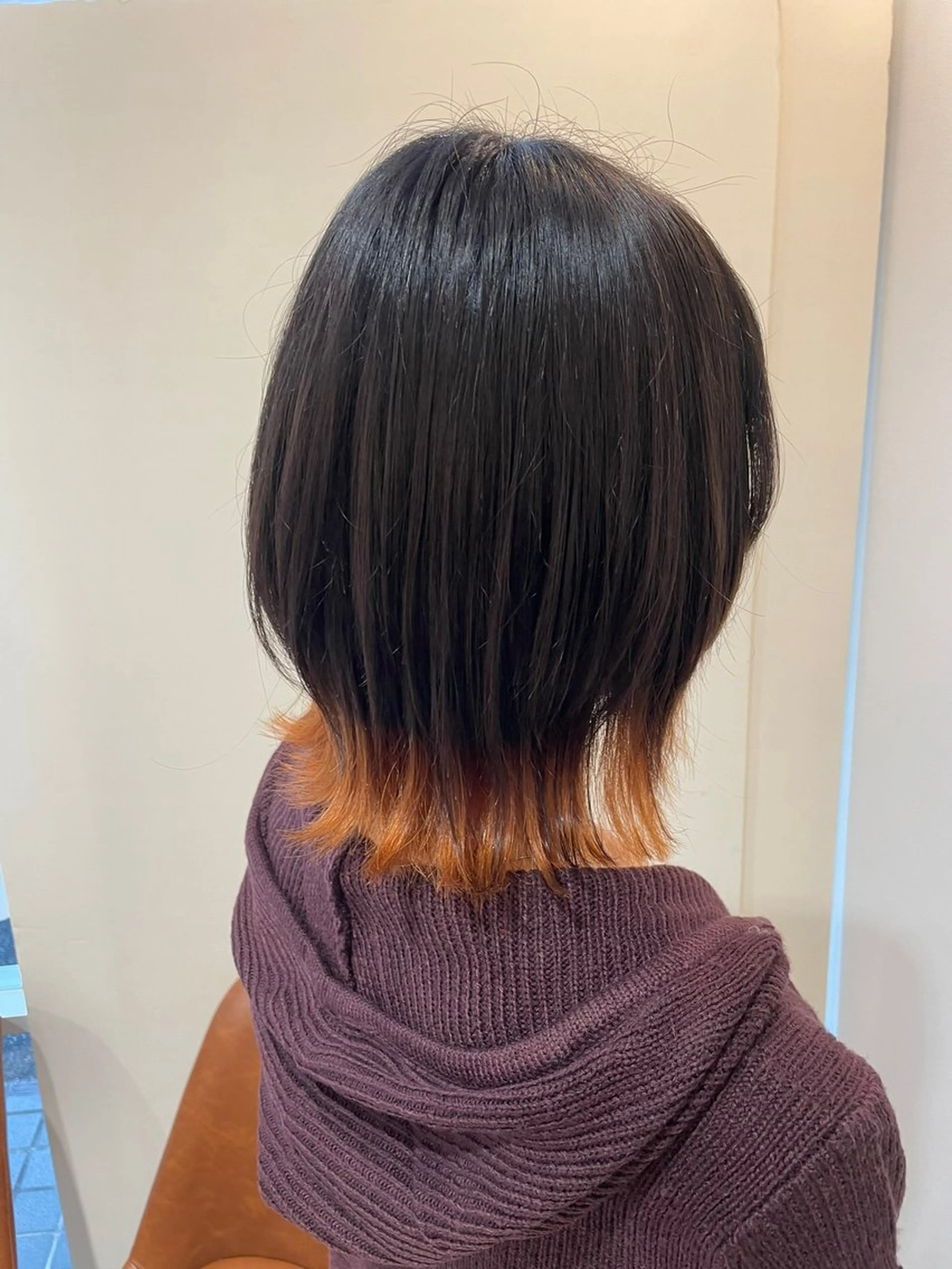 ミディアム カラー 中尾 唯音名のヘアスタイル