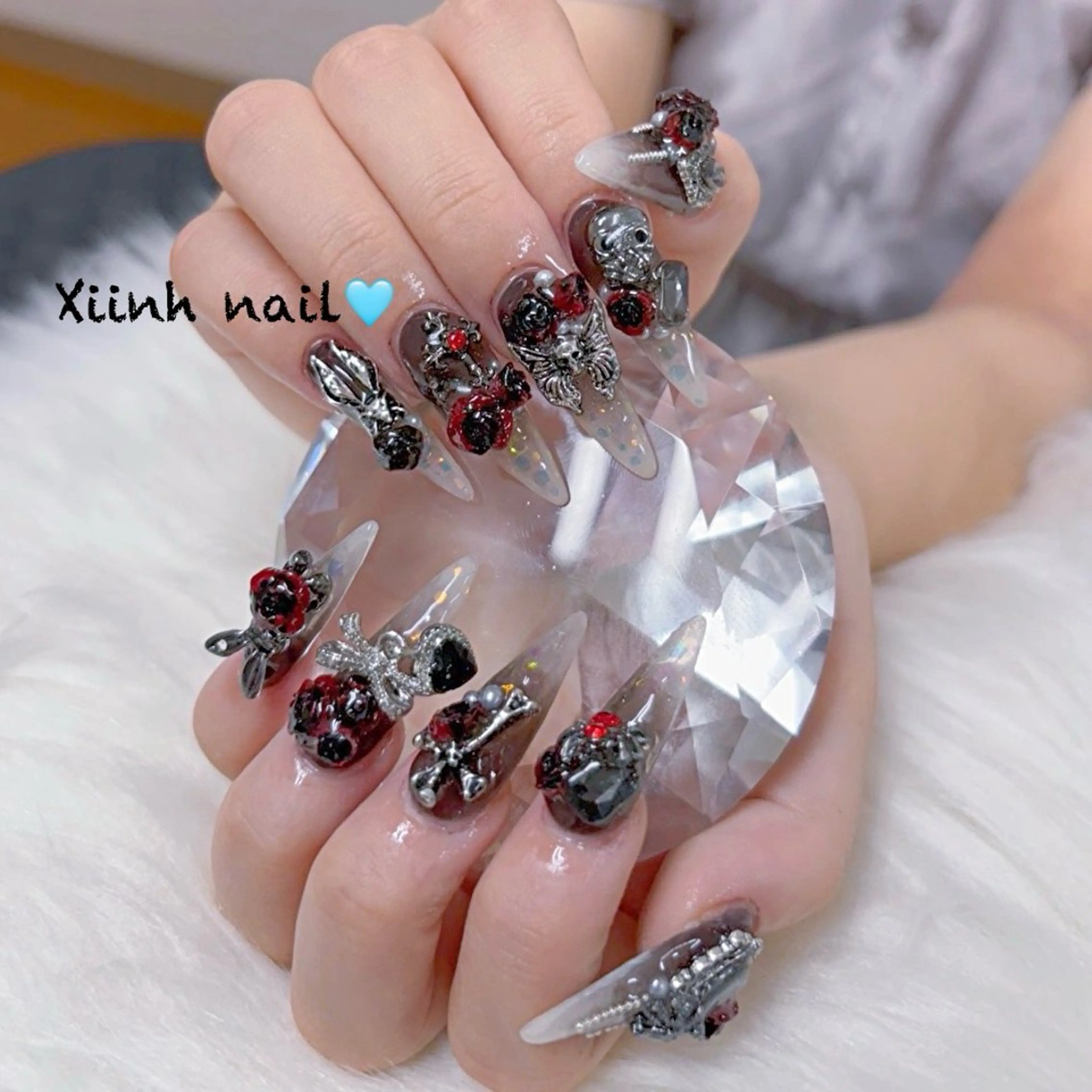 ネイル チークネイル 桜ネイル フットネイル フレンチネイル ジェルネイル XIINH NAIL SALONのネイルデザイン