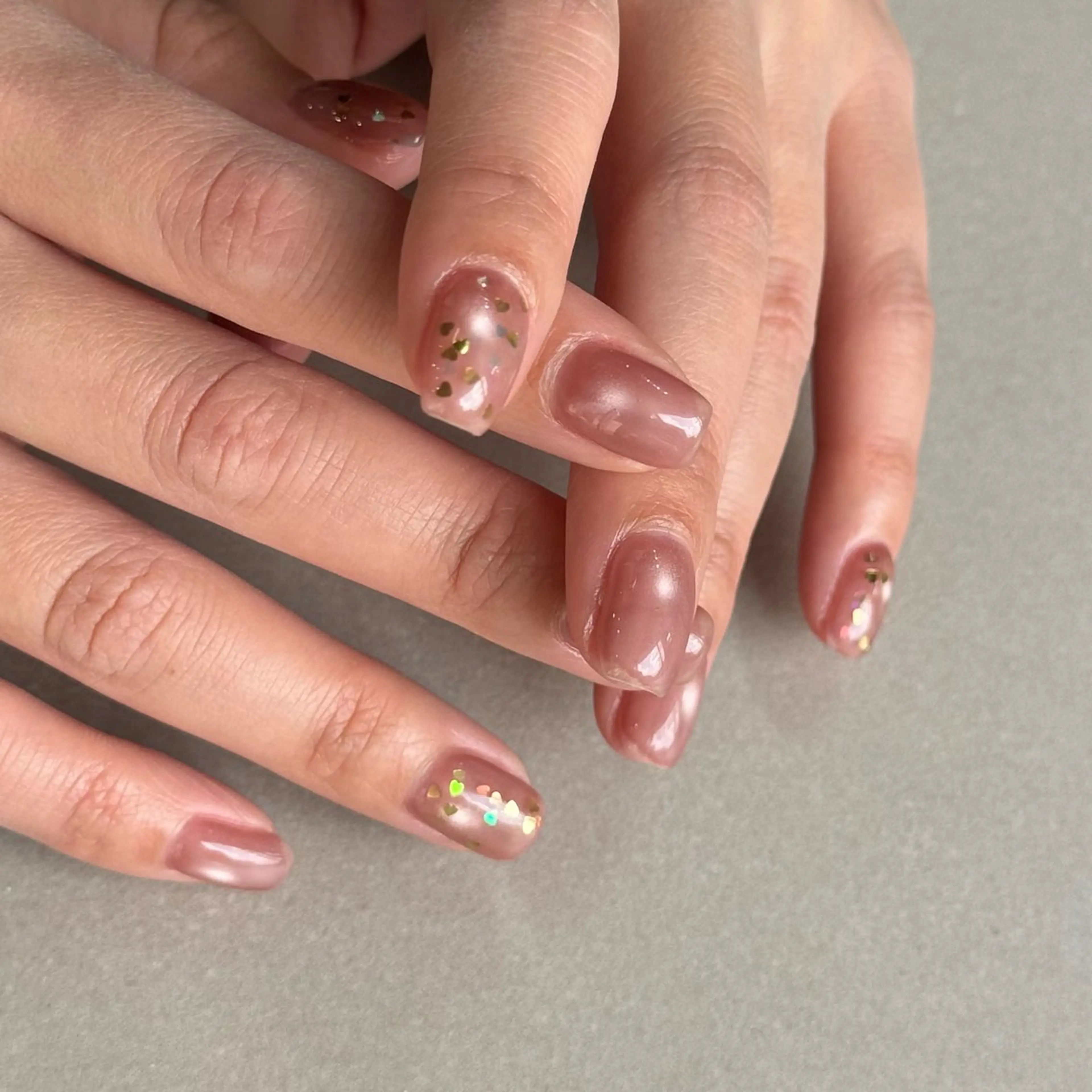 ネイル ハート キラキラネイル ハンドネイル HARUKA ネイリスト福岡/薬院のネイルデザイン