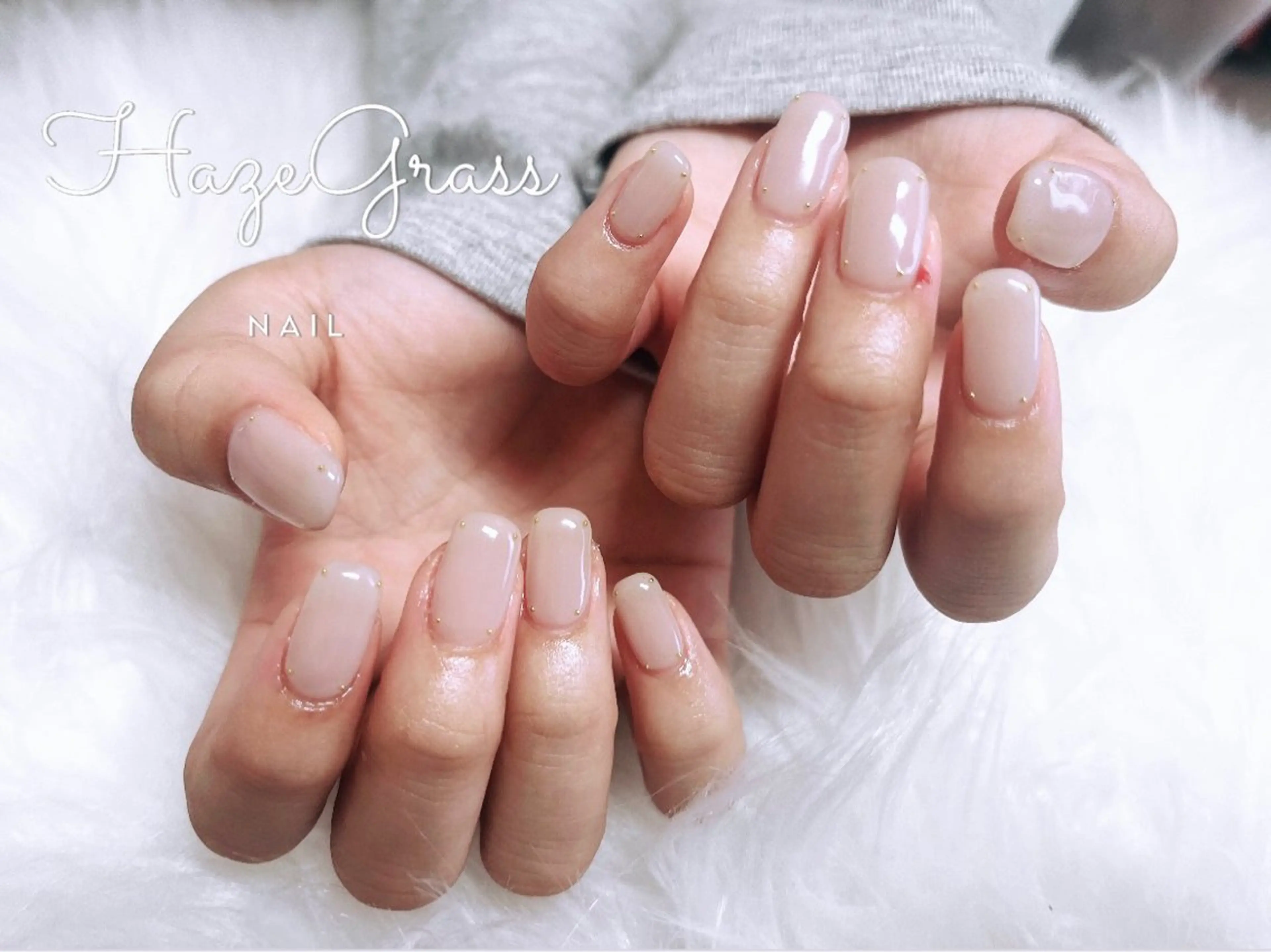 ネイル オフィスネイル シンプルネイル ハンドネイル HazeGrass NAILのネイルデザイン