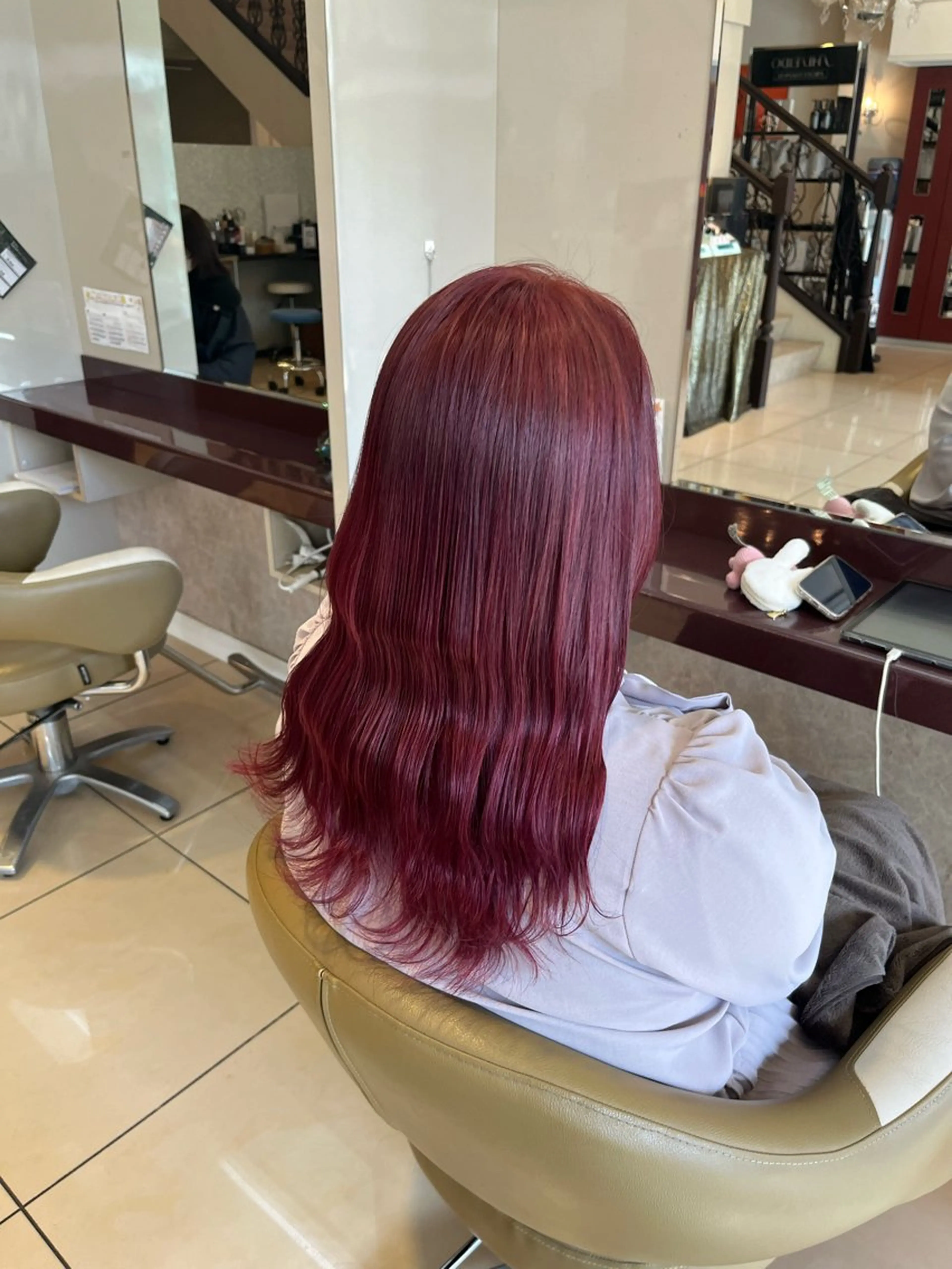 ロング カラー ヘアカラー 八重樫 夢愛のヘアスタイル