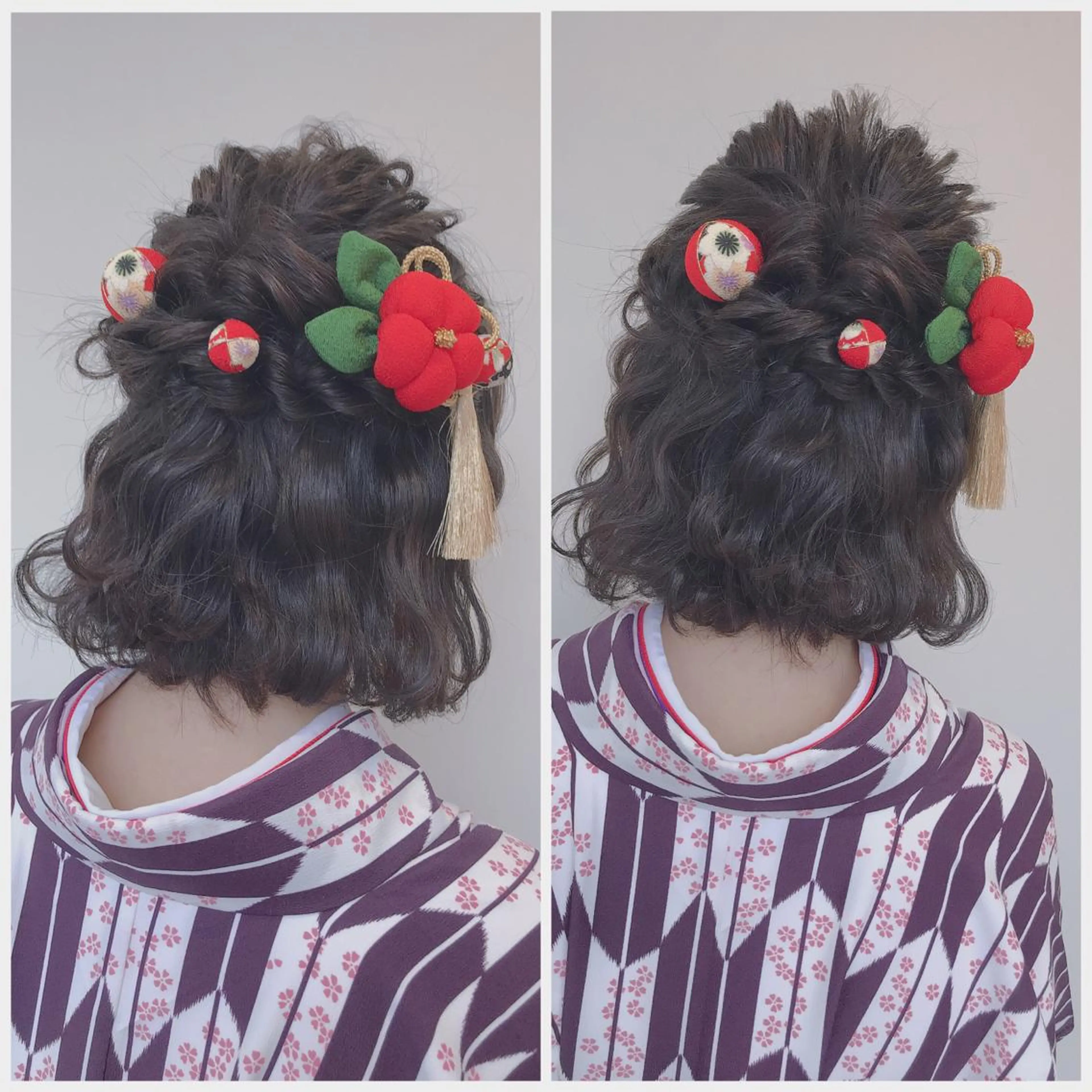 ヘアアレンジ 着付け 顔まわり‎🤍小顔 カット🤍みさきのヘアスタイル