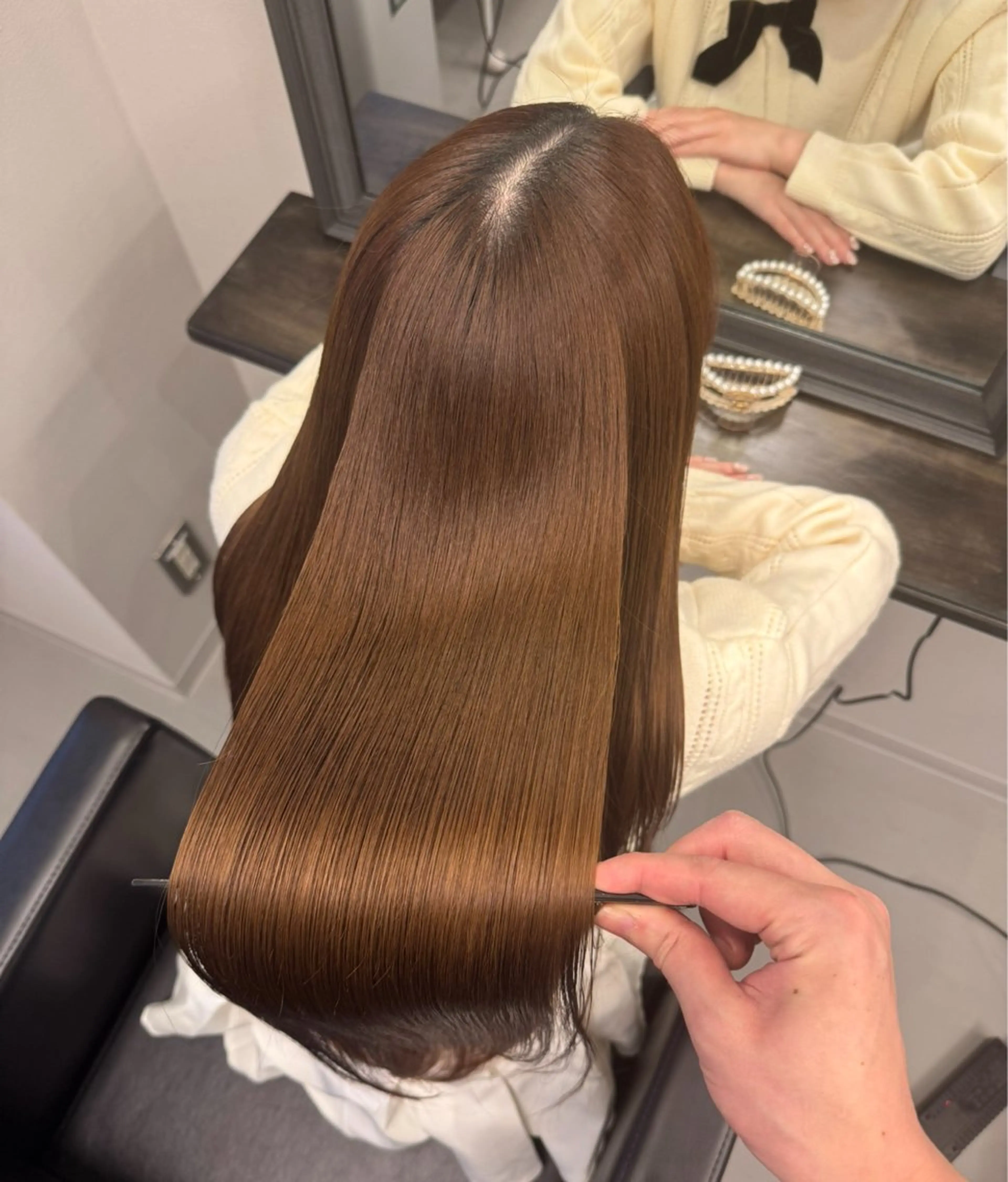 ロング カラー カット ヘアカラー トリートメント XYZ新宿所属・縮毛矯正/韓国 /店長/KANATOのヘアスタイル