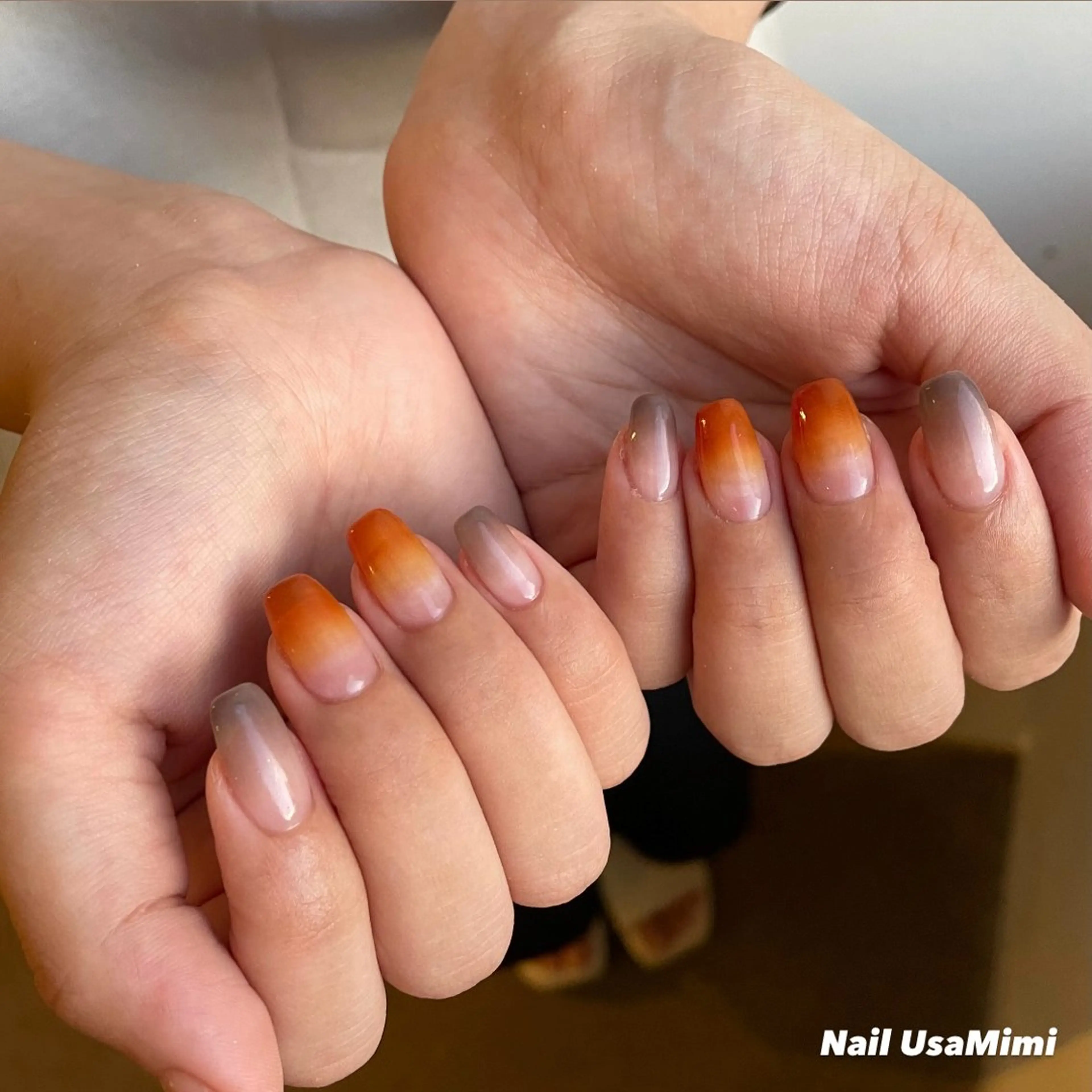 ネイル オレンジ ハンドネイル NAIL DOT STUDIO堺筋本町のネイルデザイン