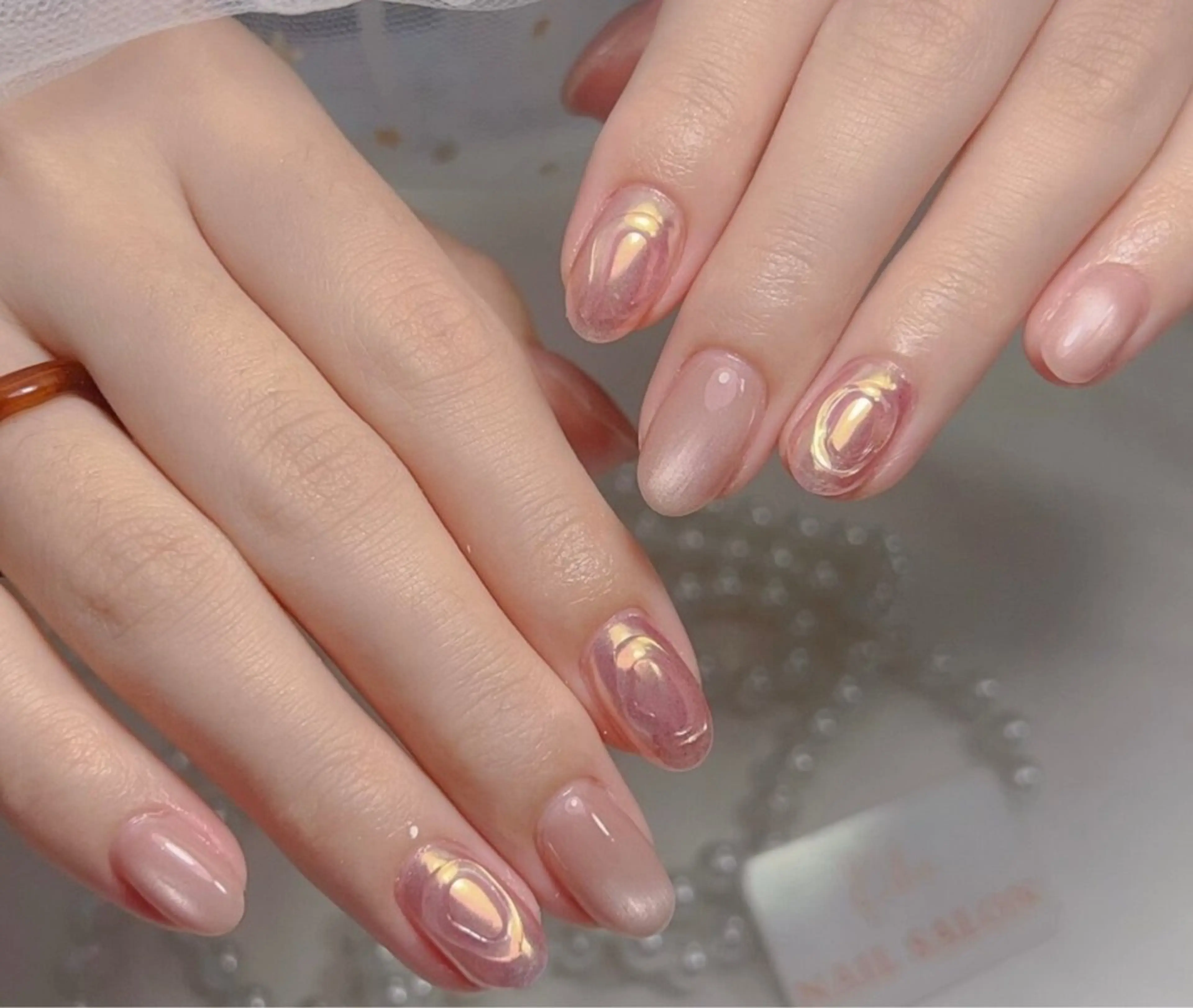 ネイル アートネイル フレンチネイル ジェルネイル グラデーション 韓国ネイル 村中 ハナのネイルデザイン