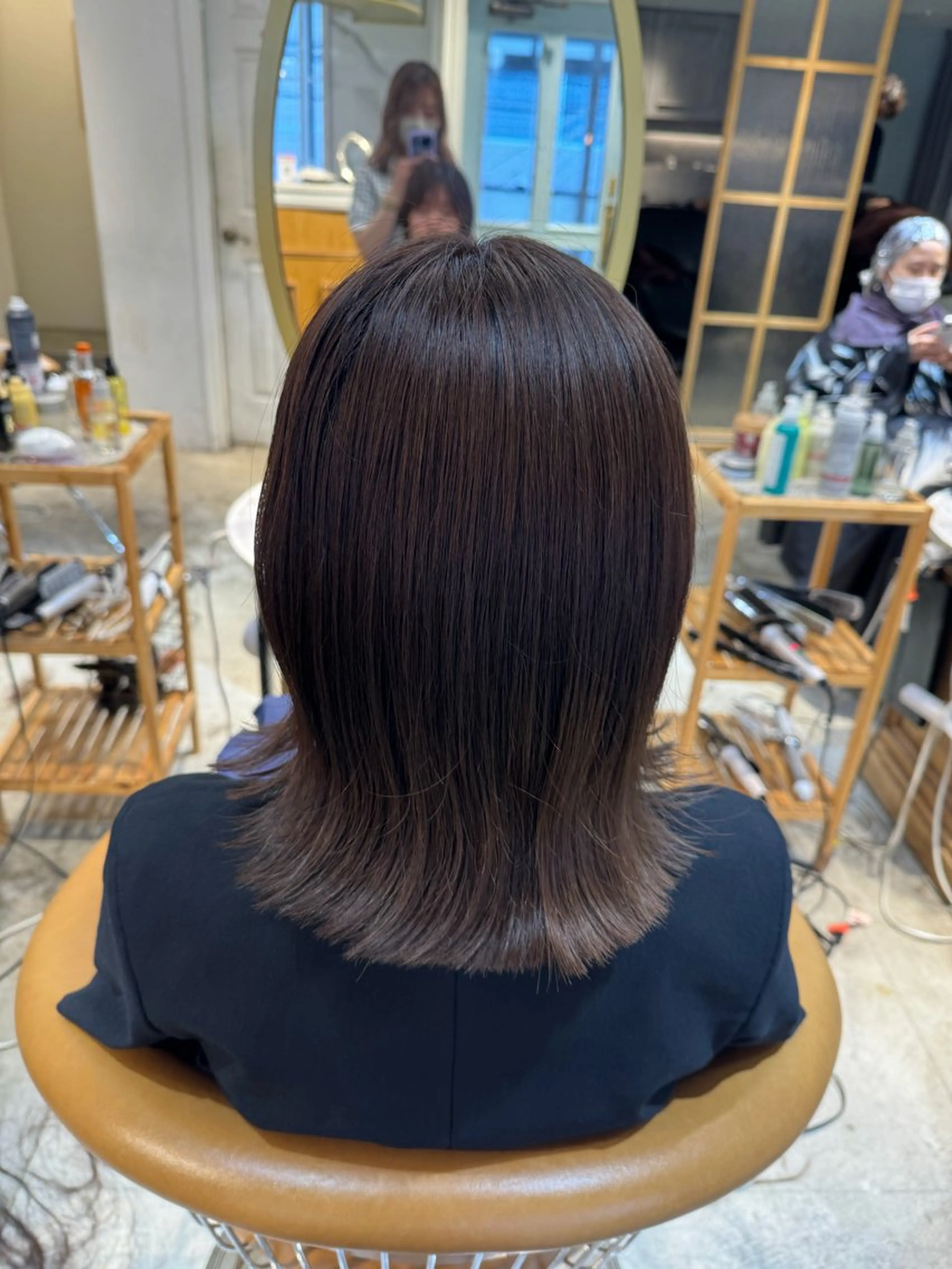 セミロング 髪質改善 縮毛矯正 カット ヘアカラー トリートメント ヘアセット 髪質改善/ボブ /韓国/erikoのヘアスタイル