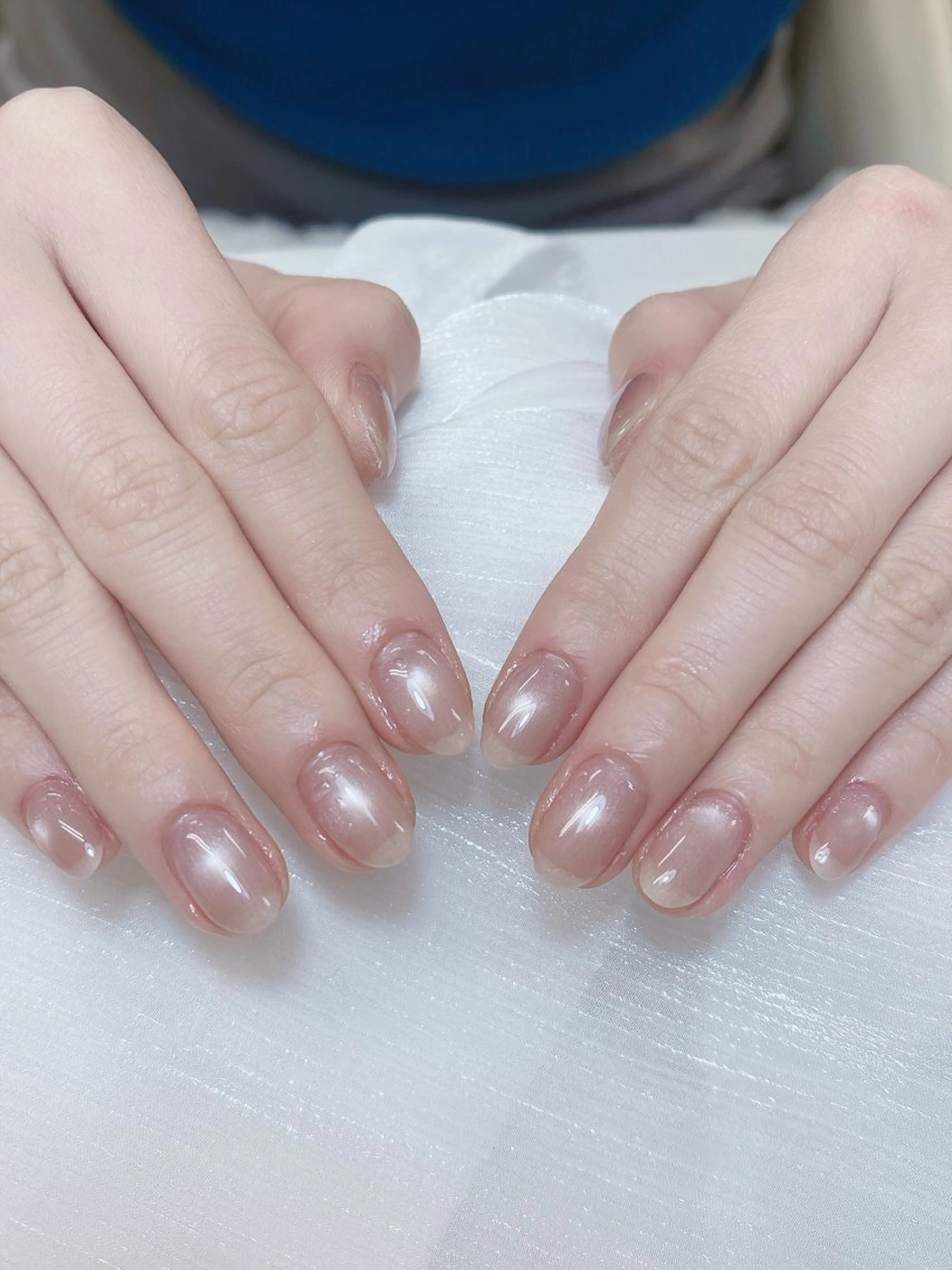 ネイル チークネイル 成人式 フレンチネイル グラデーション 氷ネイル・うるうるネイル ハンドネイル DUO MI所属・DUO   MI nail salonのネイルデザイン