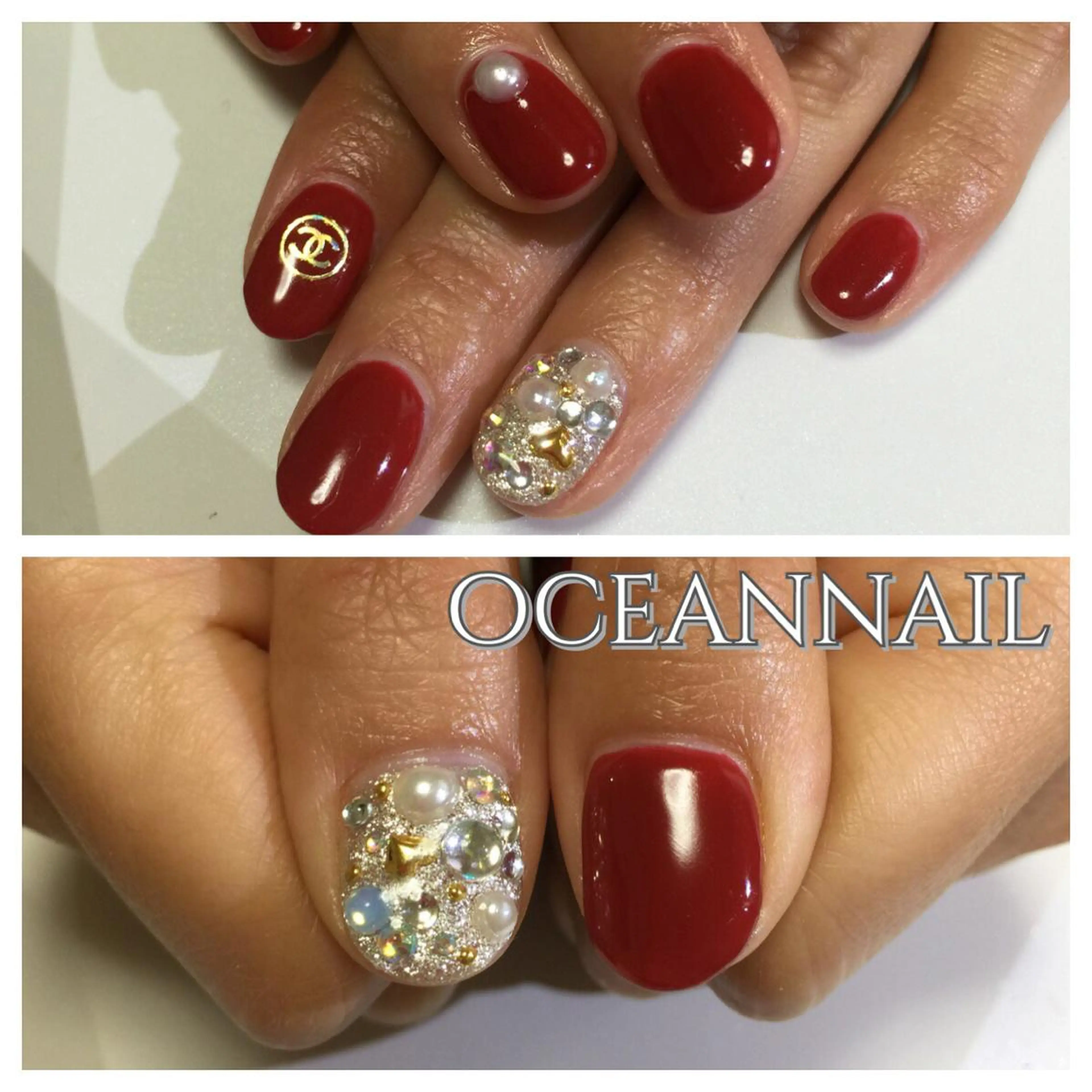 ネイル ストーンネイル プライベートサロン oceannailのネイルデザイン