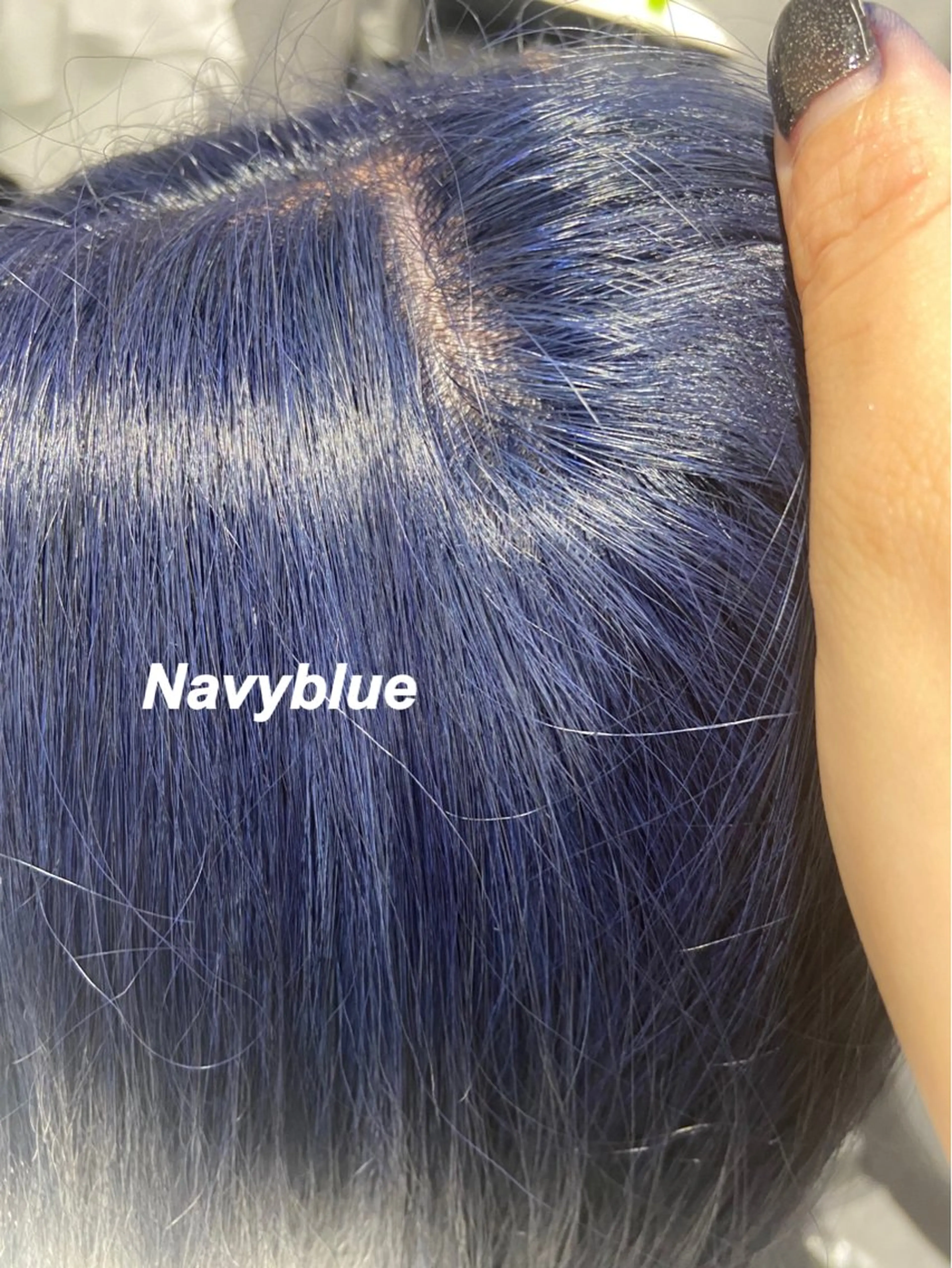 セミロング カラー メンズ ブルーカラー ネイビーカラー ヘアカラー トリートメント プルエクステ/インナ ーカラー🦊はるなのヘアスタイル