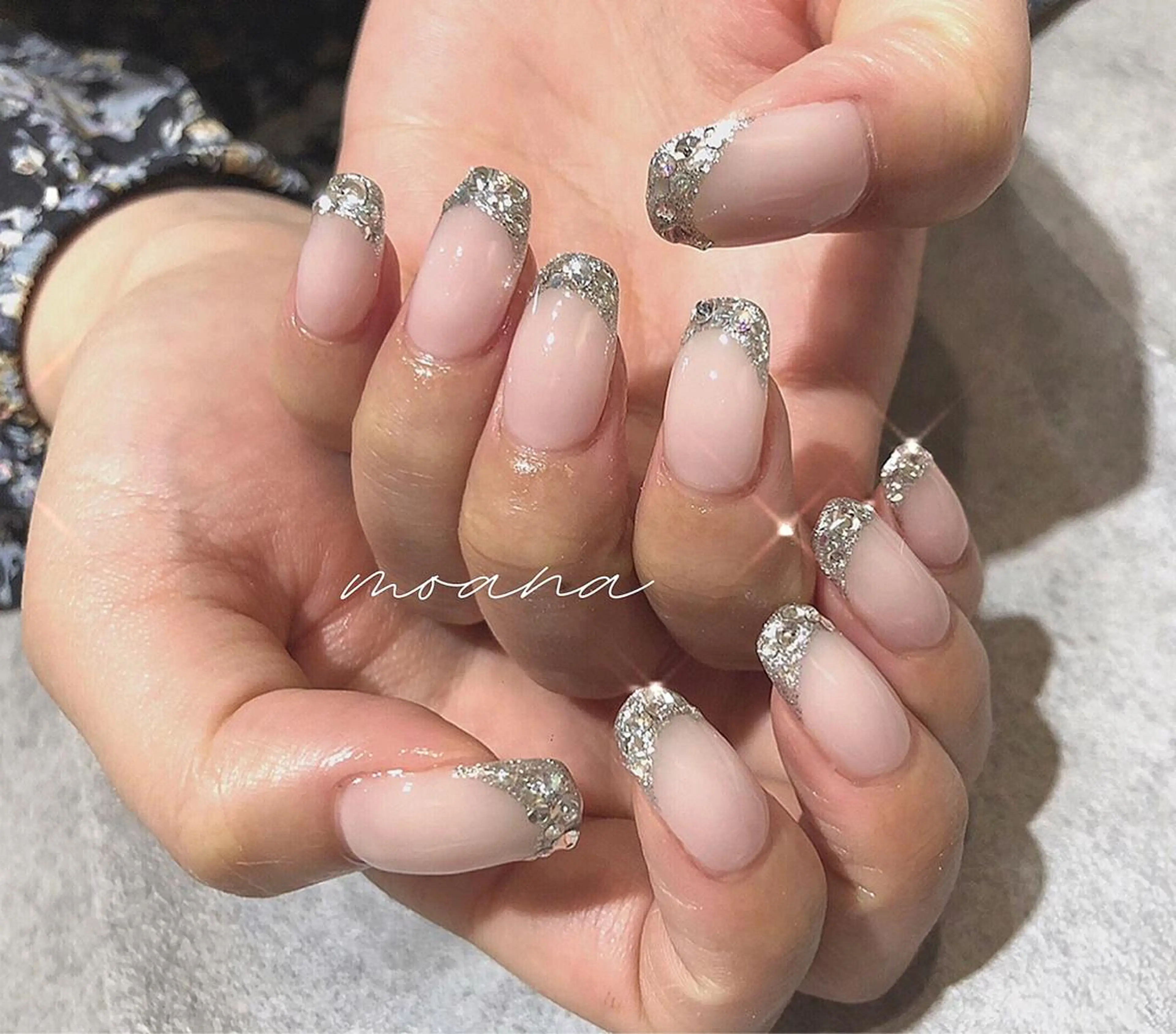 ネイル アートネイル フレンチネイル キラキラネイル 韓国ネイル マットネイル private salonMOANAのネイルデザイン