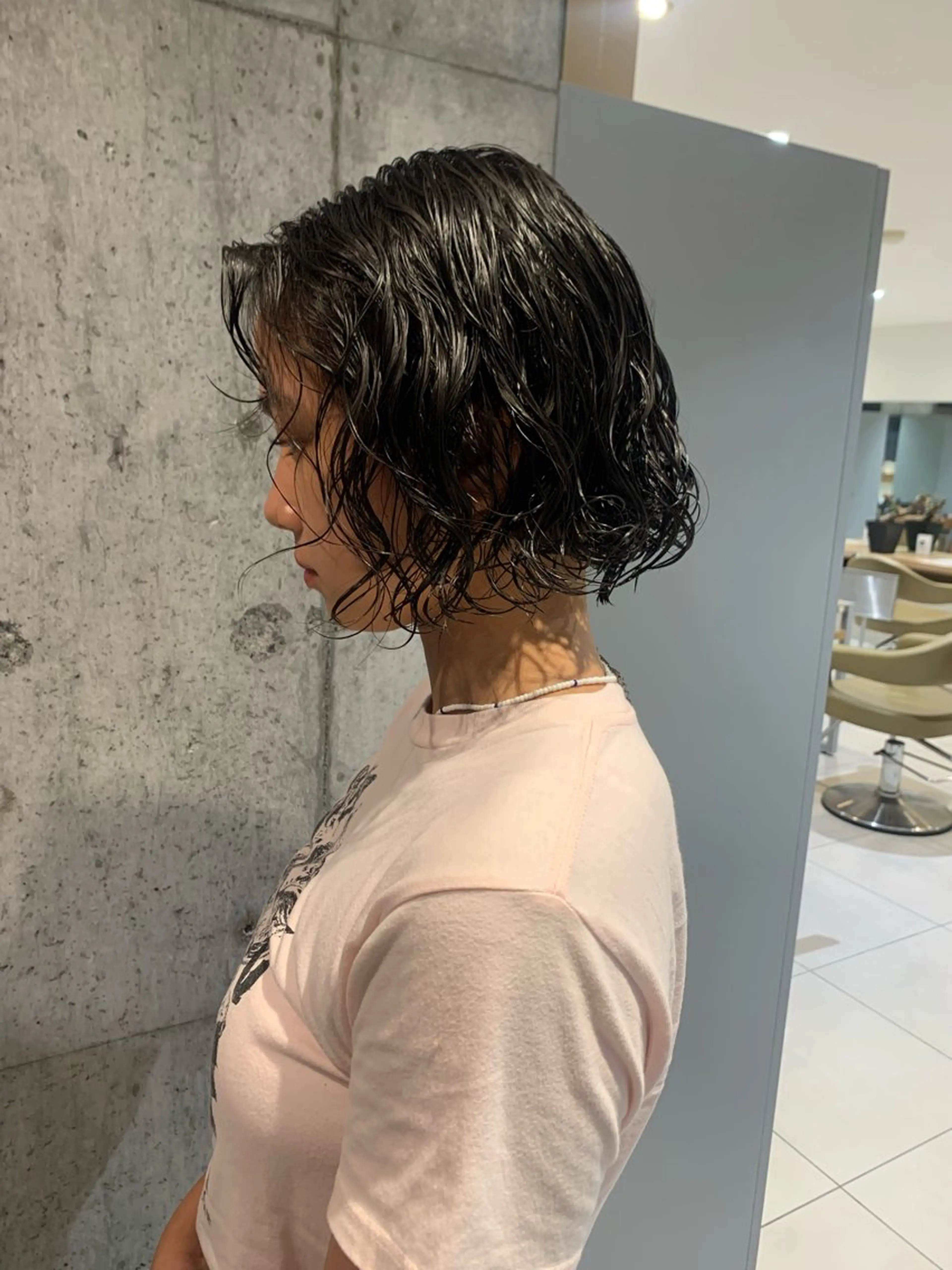 ミディアム ミディアムパーマ ボブ レイヤー/メンズ /髪質改善 廣島公平のヘアスタイル